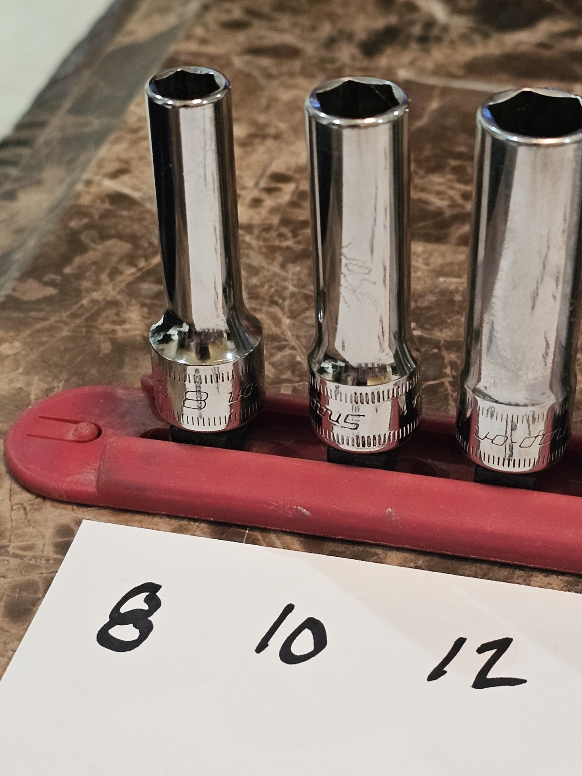 16 Snap On SFSM 3/8 Drive Deep Well Metric SAE Sockets 8 10 12-19 ** 3/8″ – 3/4″
