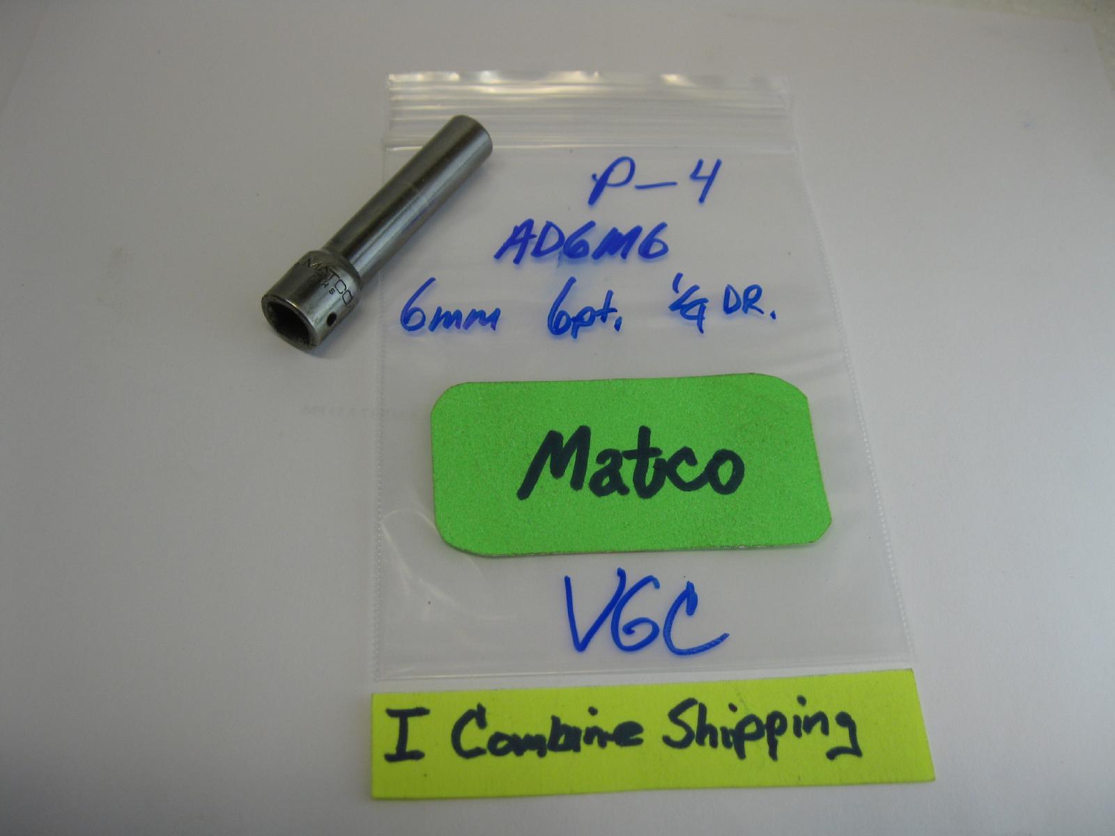 Matco tools 1/4″ Drive 6mm DEEP 6 Point Socket AD6M6