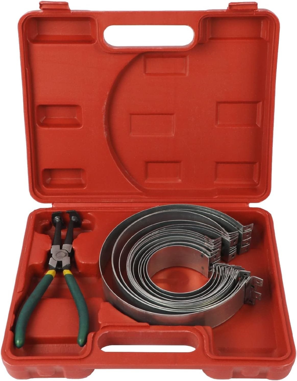 Piston Ring Compressor Tool With Pliers And 14 Rings (2.4″ – 5.7″),