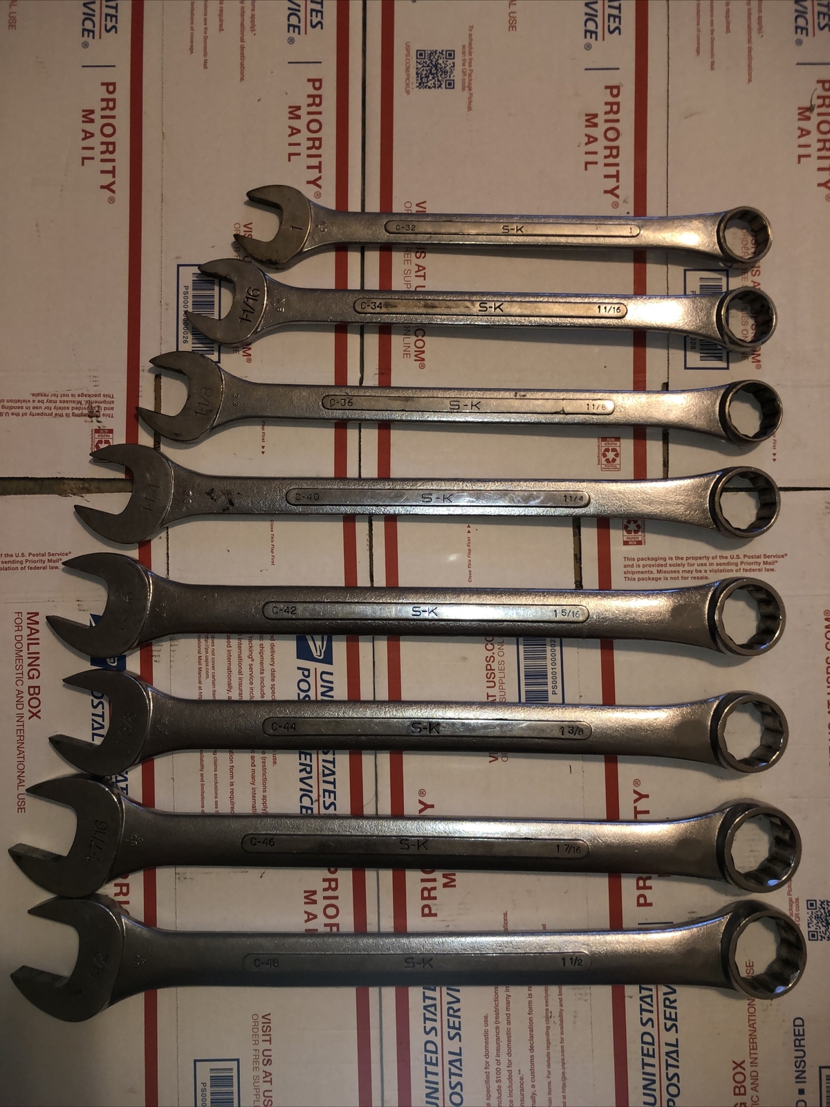 SK Jumbo Combo Wrench Set C-48, C-46, C-44, C-42, C-40, C-36, C-34, C-32 1”-1.5”