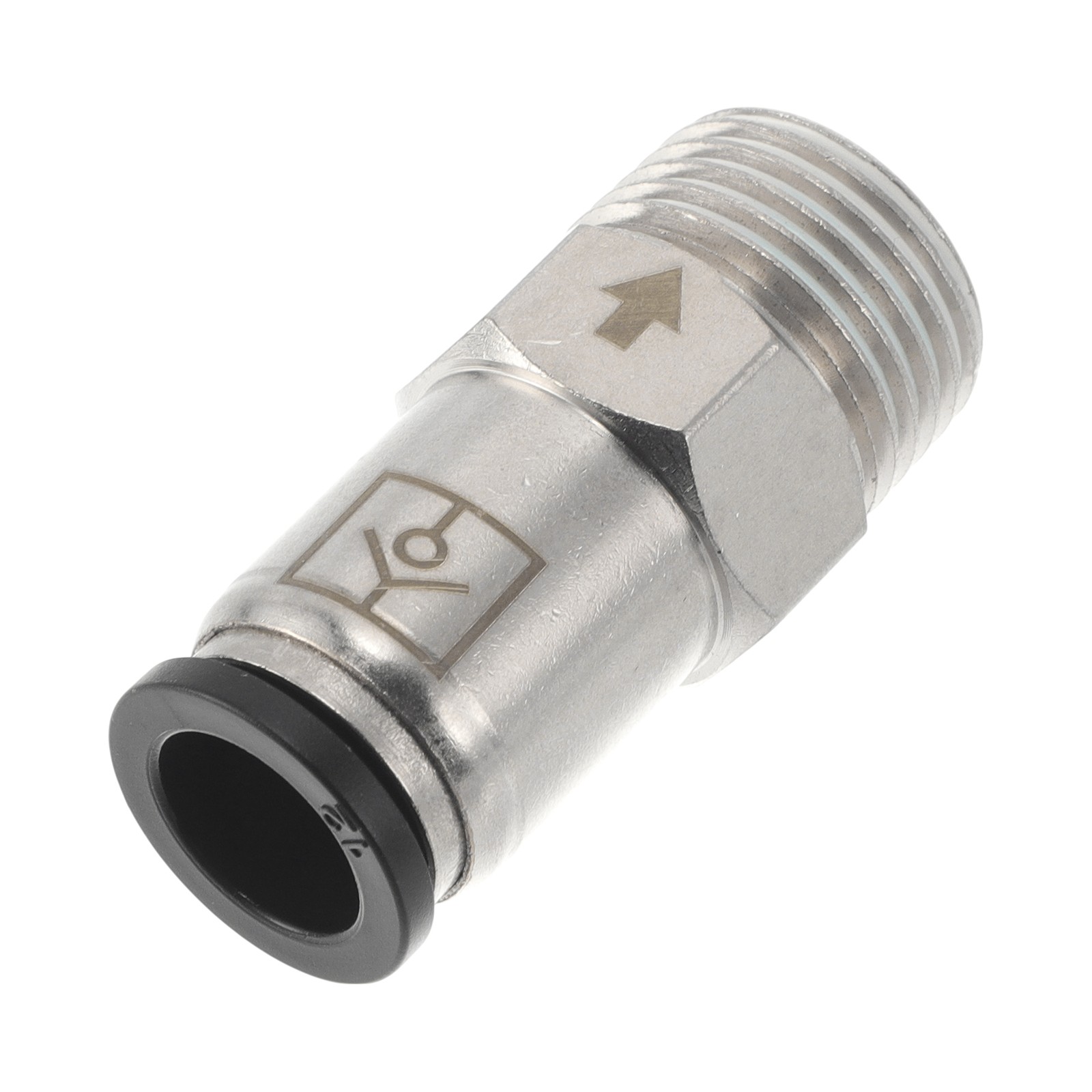 15/32″ Quick Plug Check Valve for Push to Fittings 20mm/1/2″ BSPT Black
