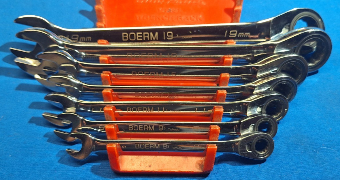 Blue Point 7pc METRIC reversible ratcheting combination wrench set 19mm-8mm