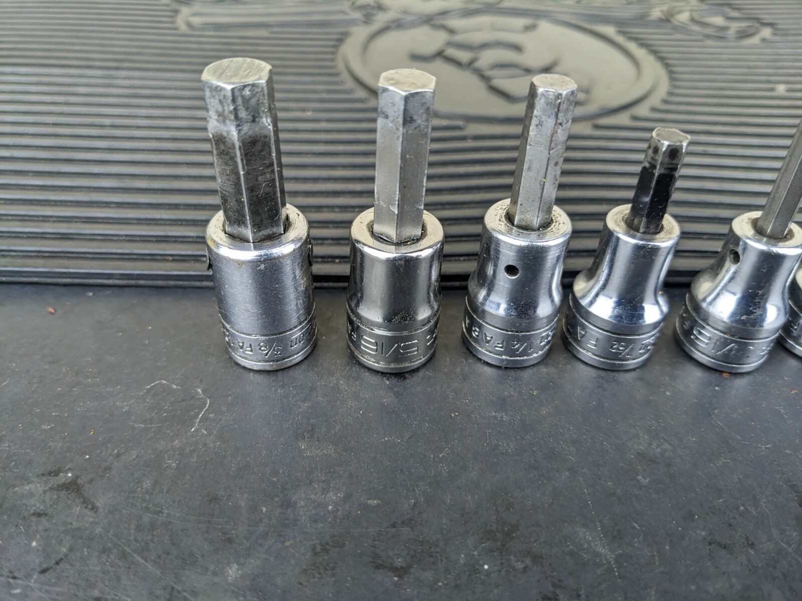 #az201 Snap On 3/8″ Drive Standard Hex Bit Socket Driver Set 208EFAY 1/8 to 3/8″