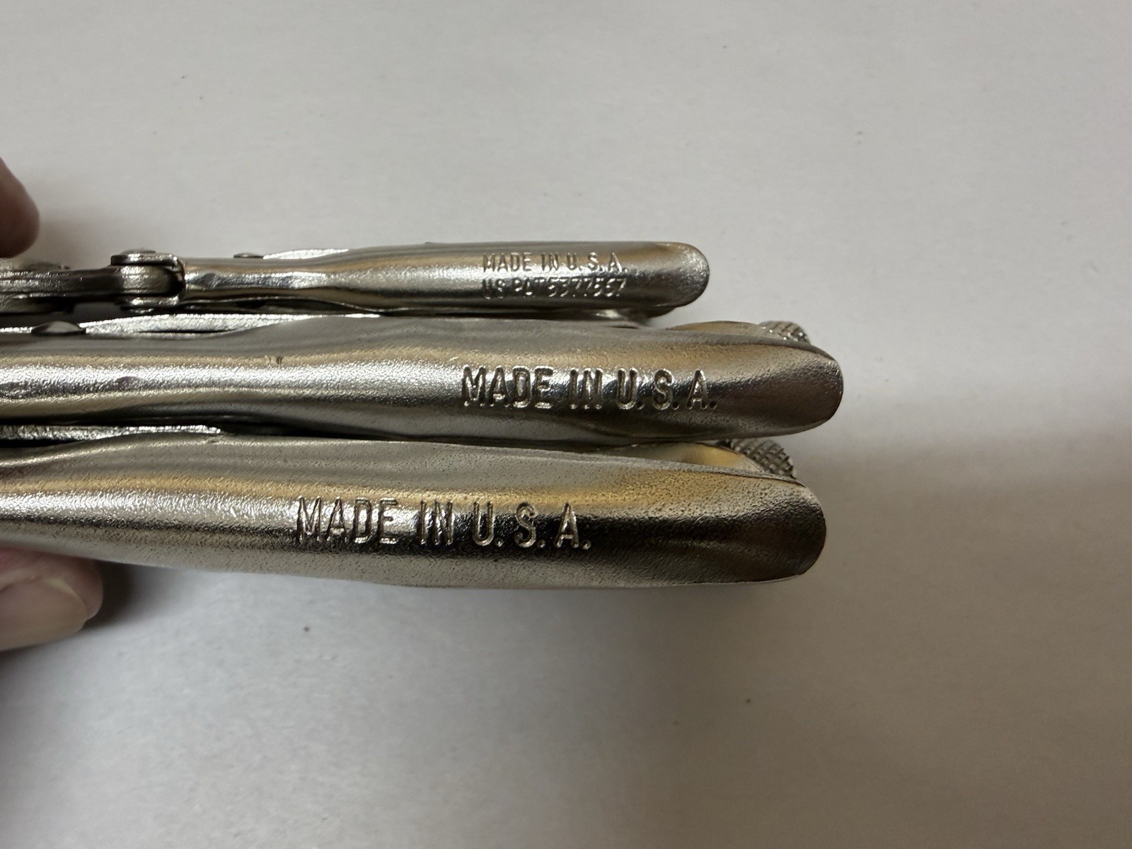 USA Vise Grip American Tool 3 pc Locking Wrench Pliers Set 10LW 7LW 4LW Bolt