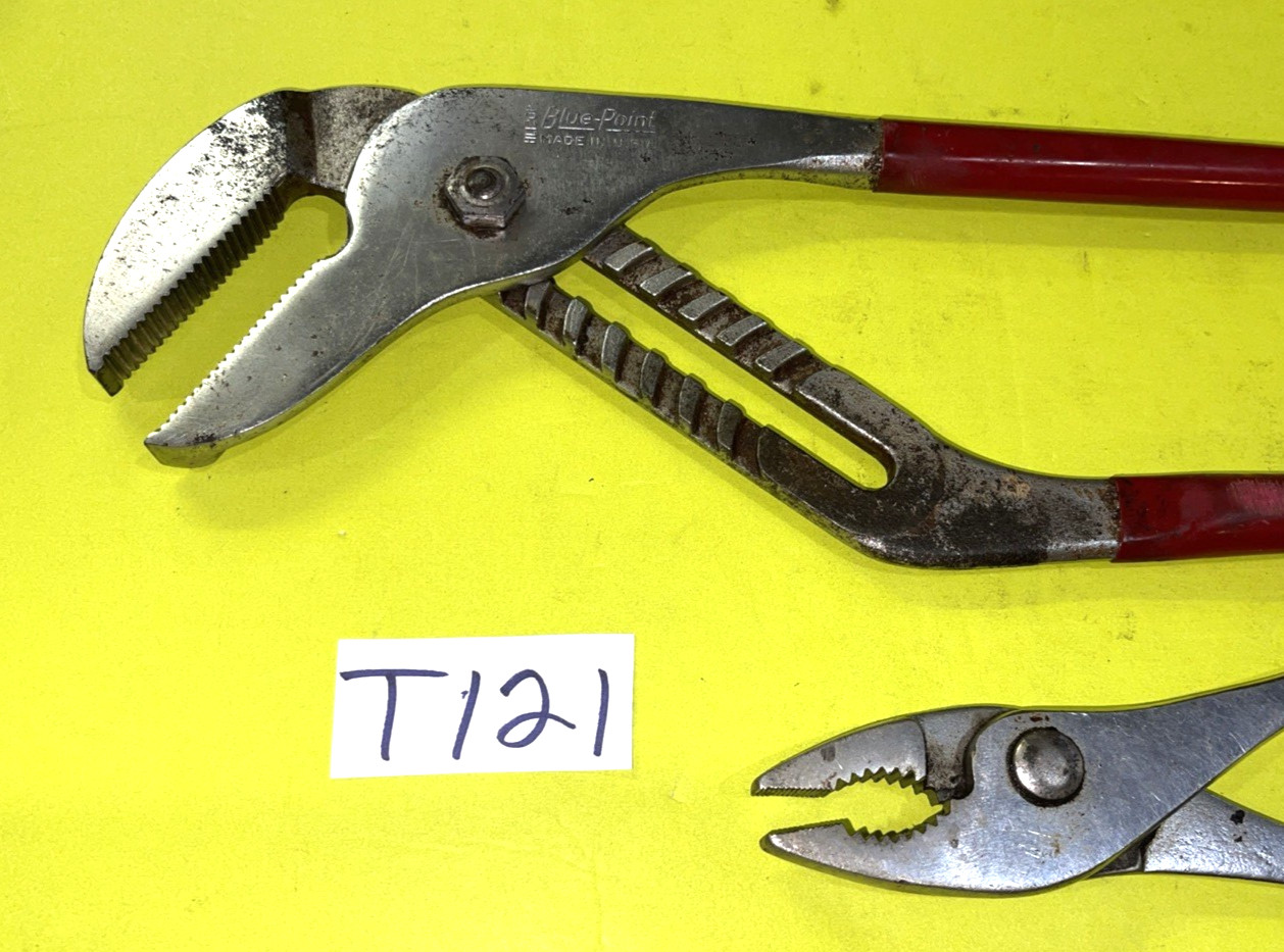 SNAP-ON & BLUE-POINT TOOLS 2 PIECE SLIP JOINT & 20 IN ADJUSTABLE JAW PLIERS