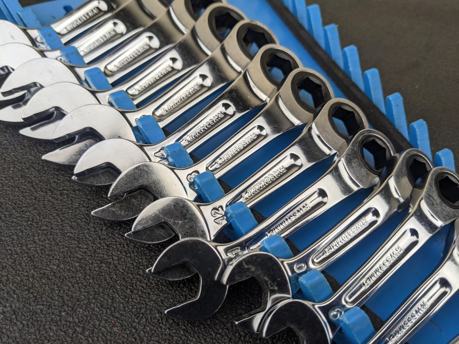 #bo789 Mac Tools SRWMS146PT 14pc Metric 6 Point Stubby Ratcheting Wrench Set