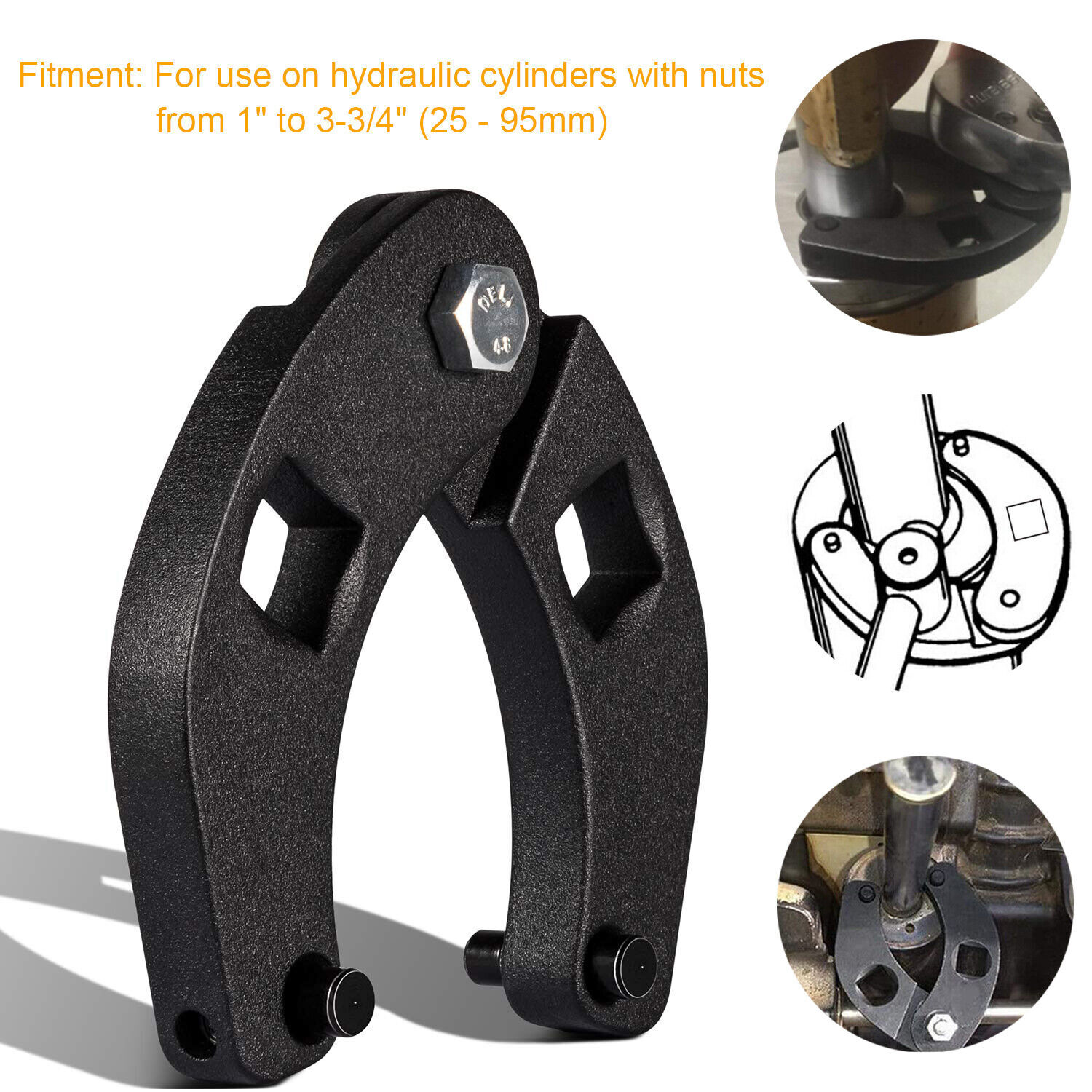 7463 Adjustable Gland Nut Wrench Cap Remover For Hydraulic,Cylinders,Equipment