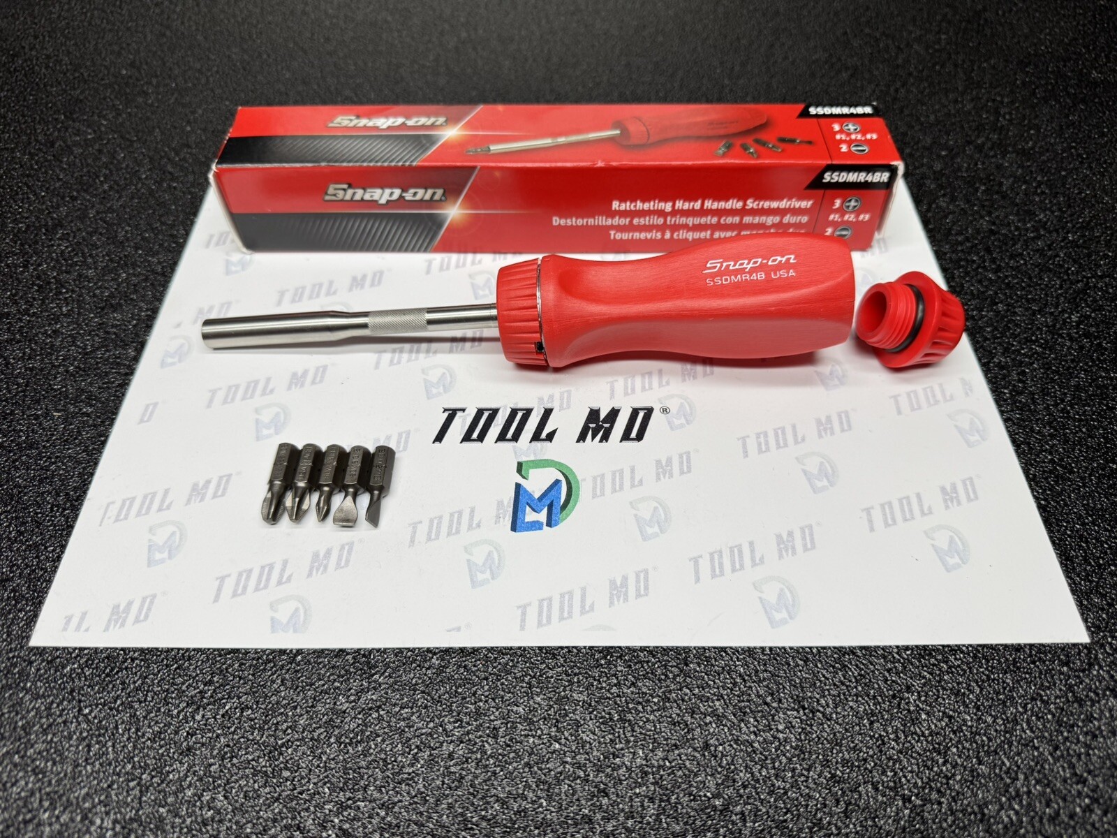 Snap-on Tools USA NEW RED Hard Handle Ratcheting Screwdriver SSDMR4B