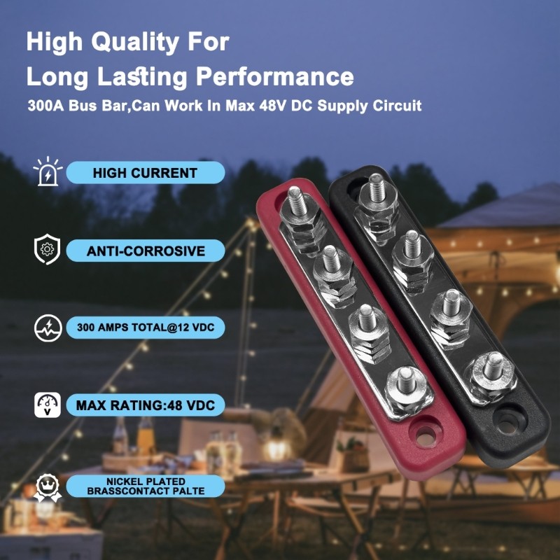 Heavy Duty 150A Power Distribution Block for Automotive & Marine Applications