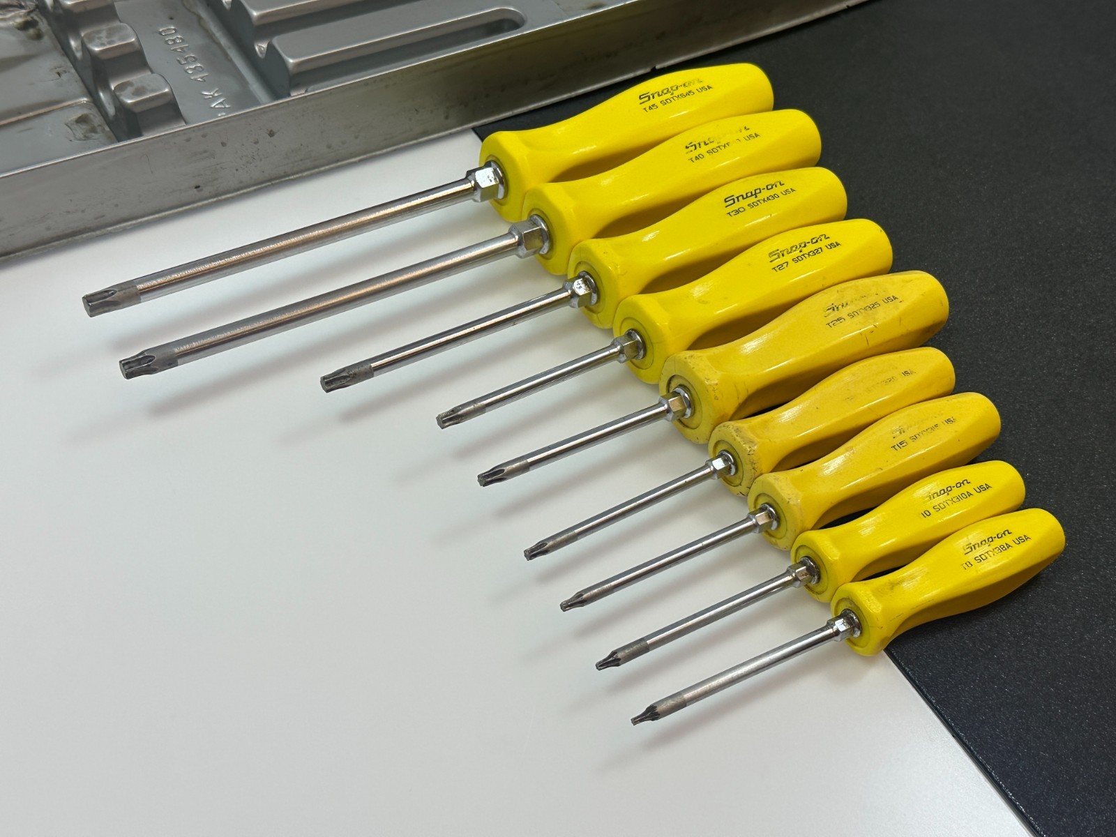 🇺🇸 Snap-on Tools USA 9pc Torx T8-T45 Screwdriver Set, Classic Yellow Hard Grip