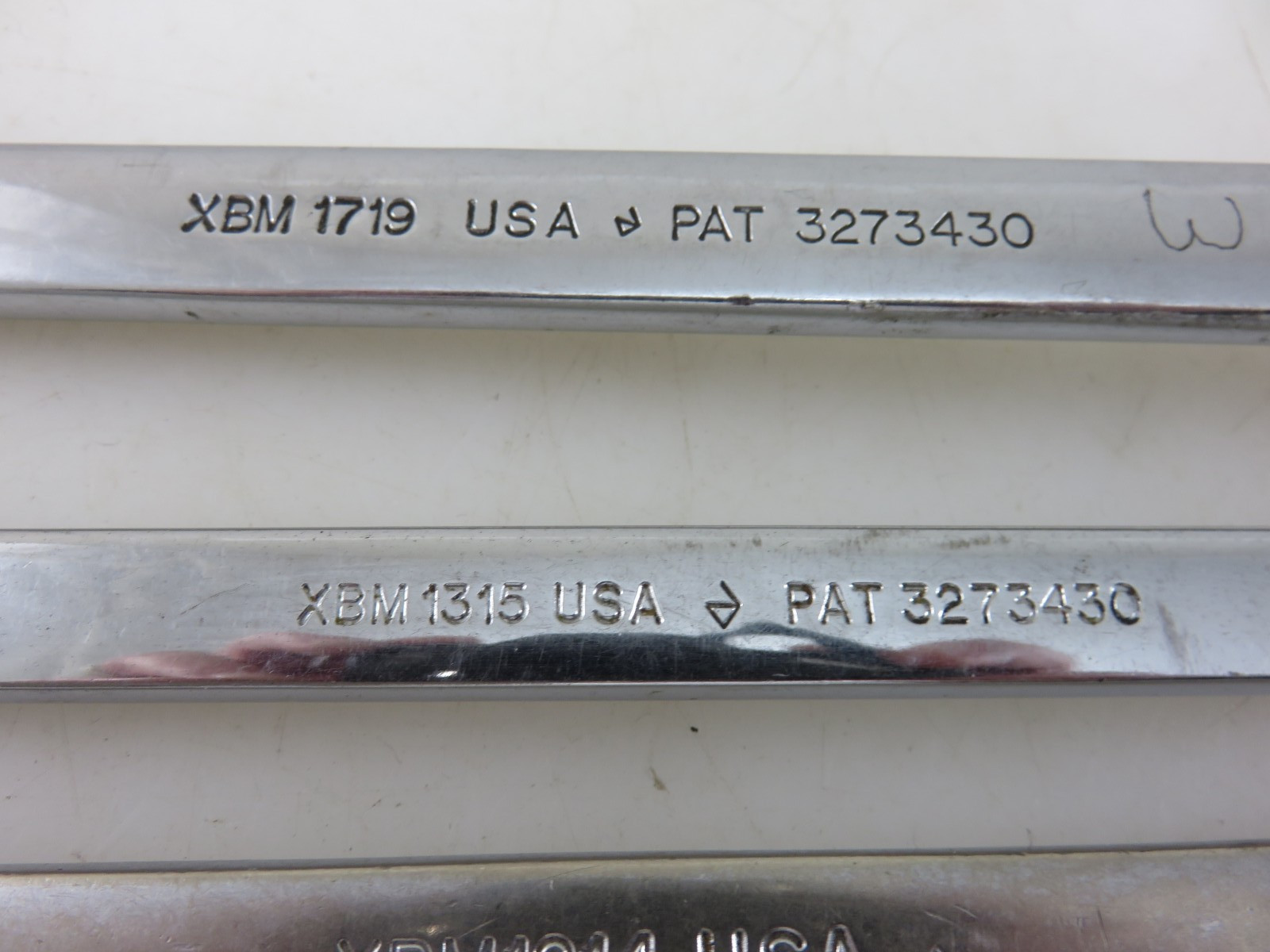Snap-On XBM Series METRIC Offset Box End Wrench 4pc Set 10mm-15mm + 17mm x 19mm