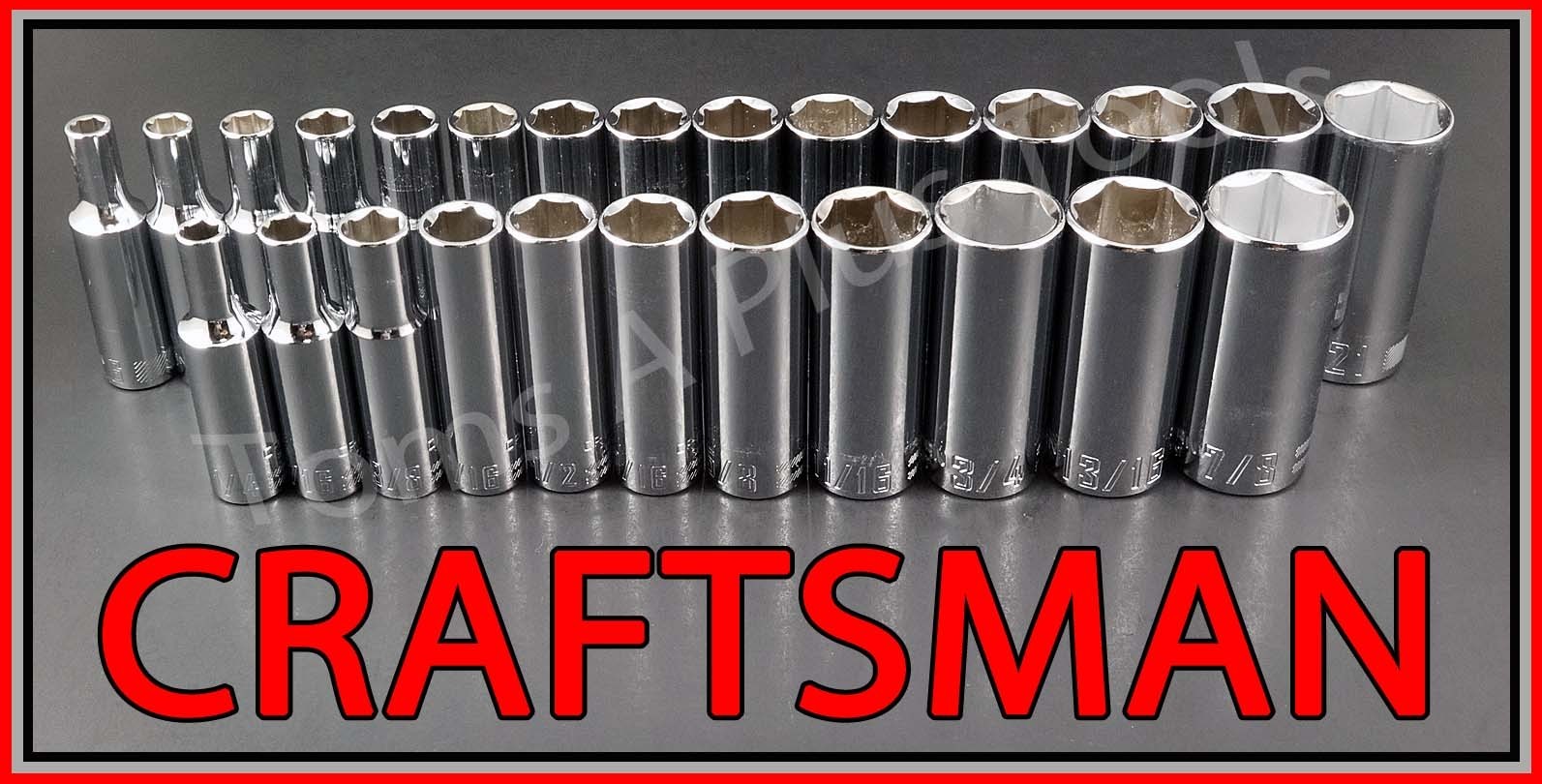 CRAFTSMAN TOOLS 56pc Short & Deep 3/8 SAE METRIC 6pt ratchet wrench socket set