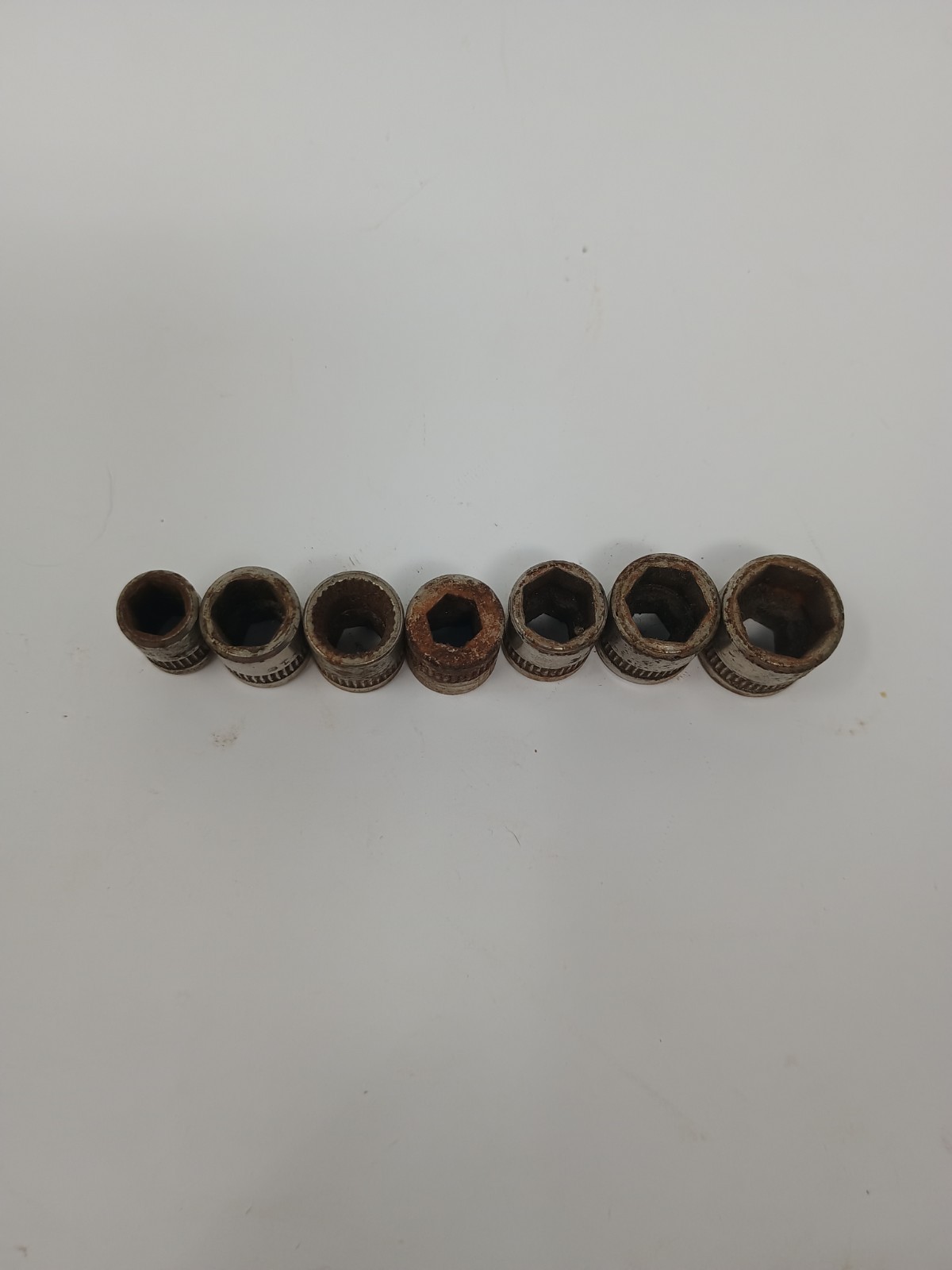 Vintage Hex Drive Socket Set with Hexagon Allen Wrench & Tray