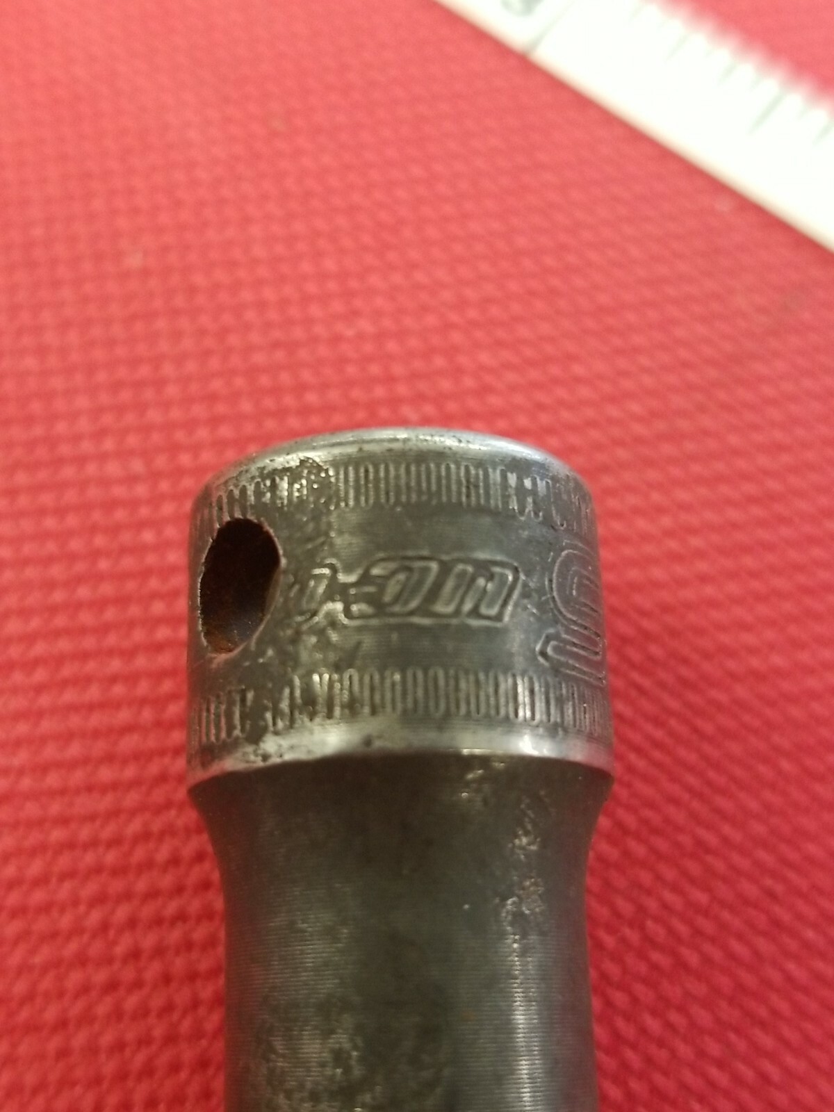 Snap-On Tools Impact 9mm SIMFM9A Socket 3/8 inch drive 6-pt semi-deep good cond.