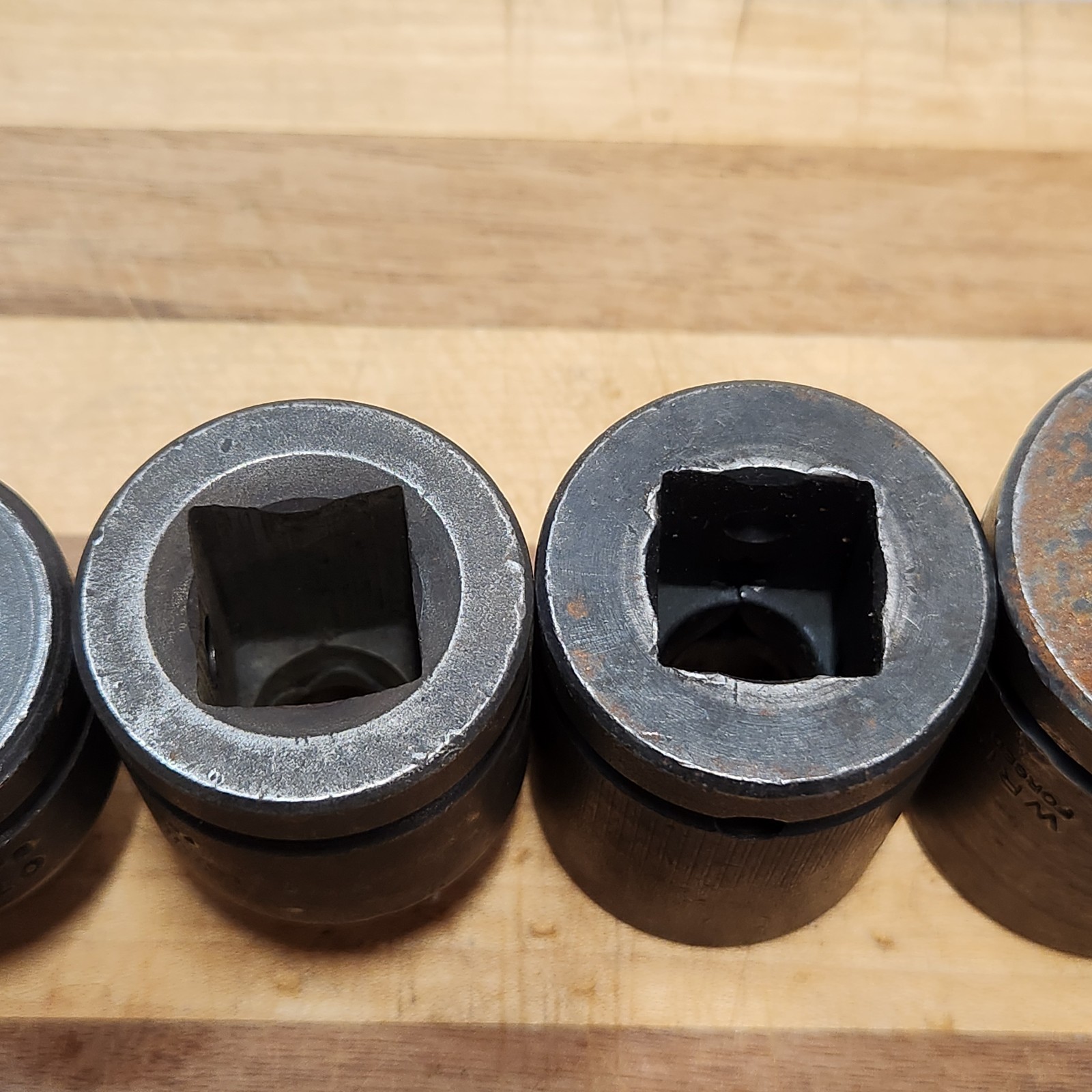 Wright & Proto 3/4 inch drive 6 point socket lot 1-3/8, 1-3/16, 7/8, 11/16, 9/16