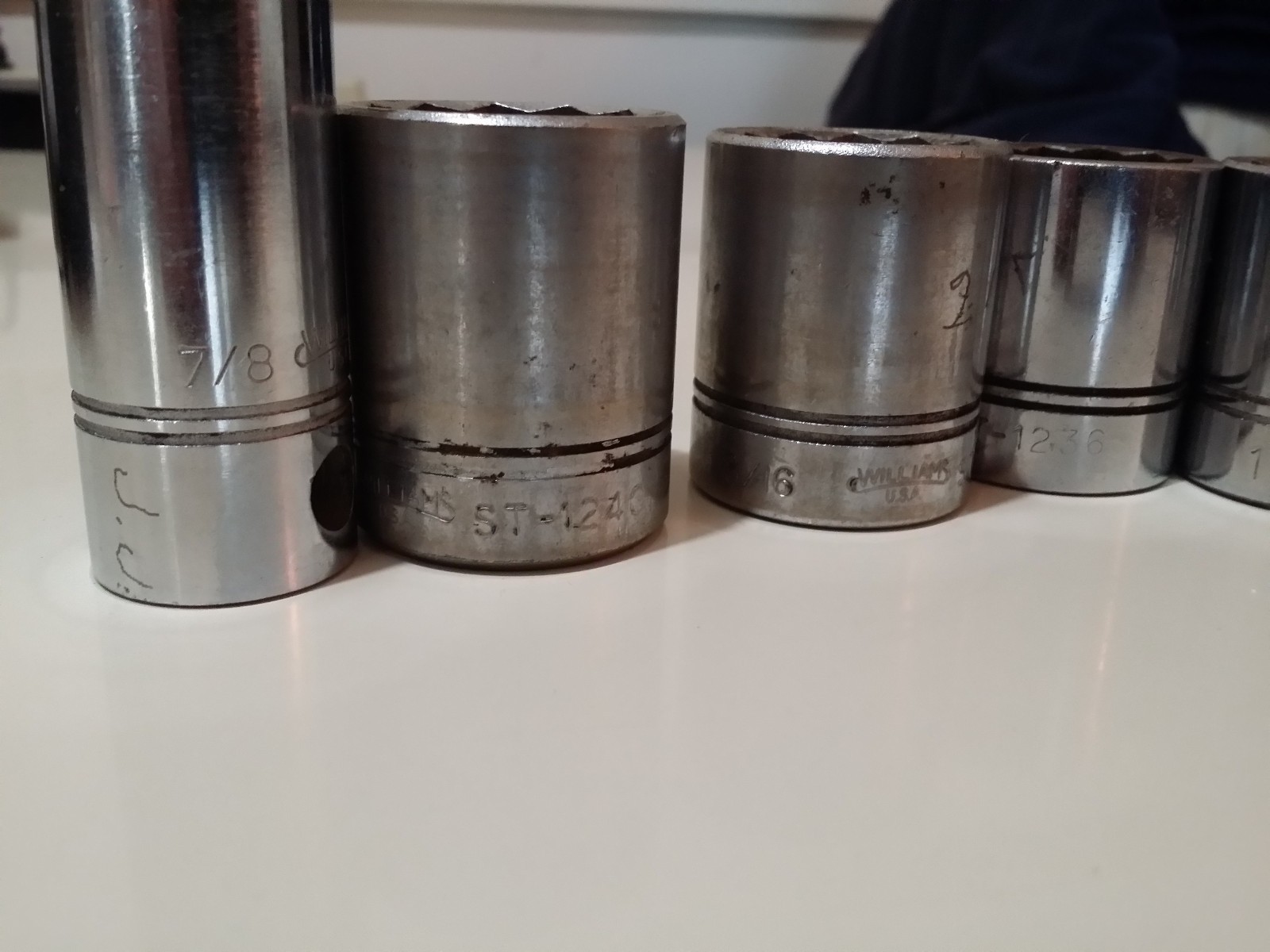 Williams USA ST Series 1/2” Drive 12 Point SAE 7 point sockets 11/16 up to 1 1/4