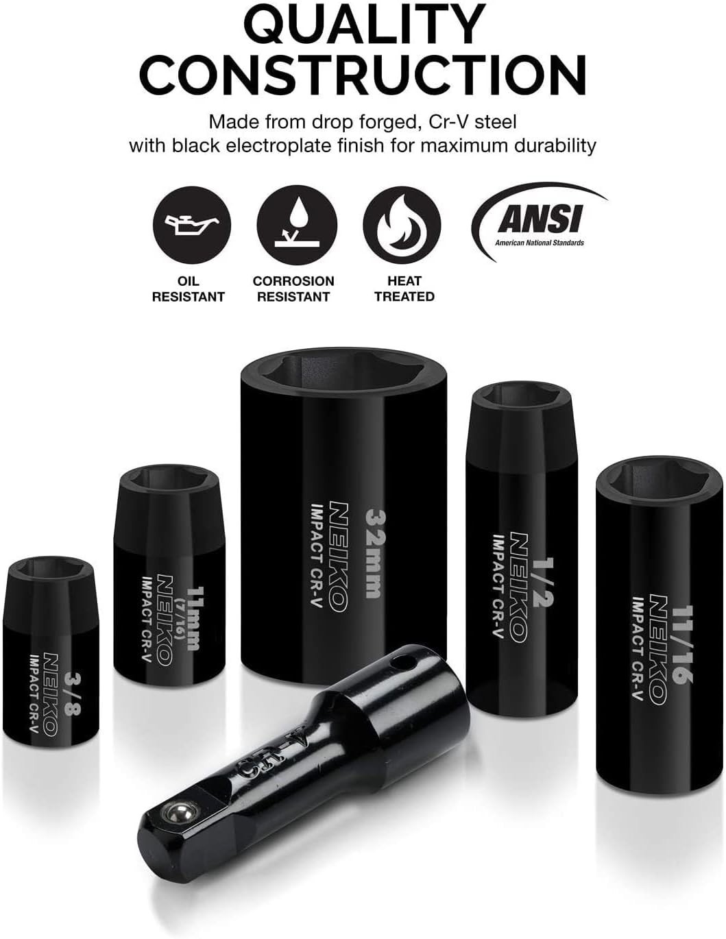 02443A 38pc Impact Socket Set SAE/Metric