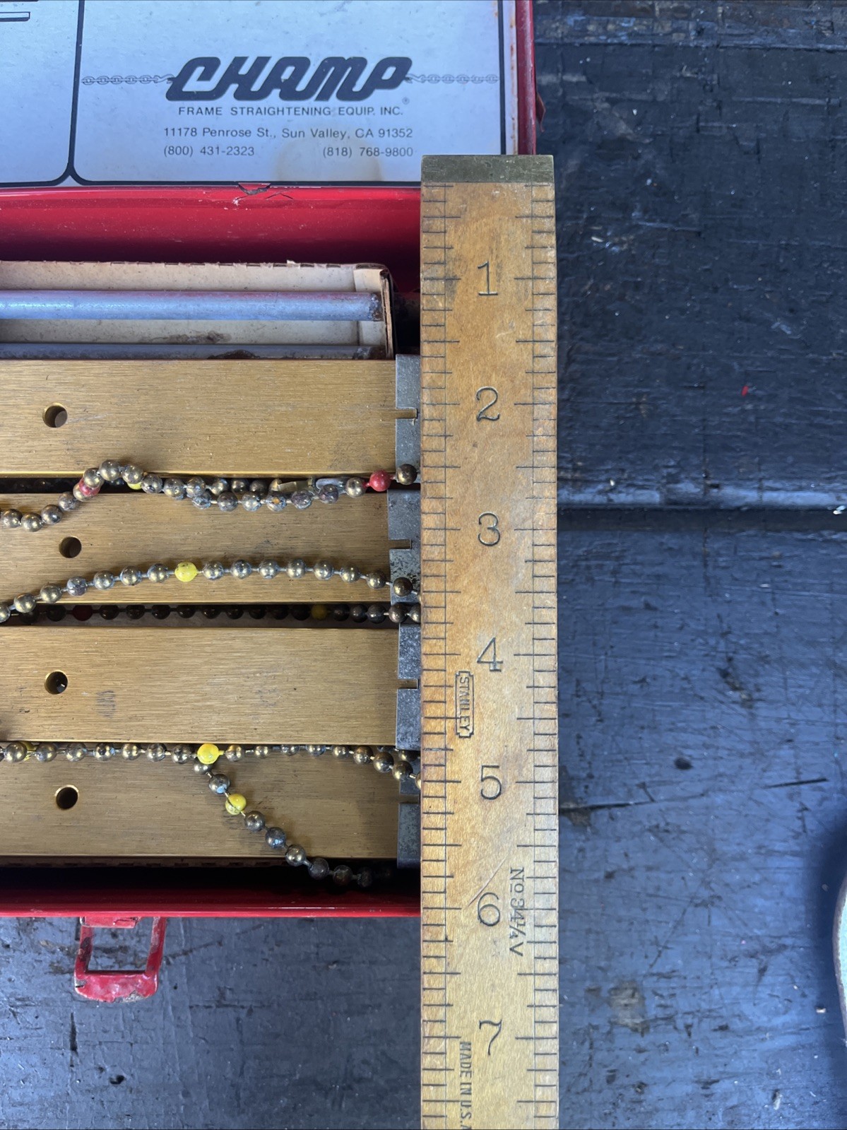 Rare Vintage Champ Frame Straightening Equipment Kit Sun Valley California