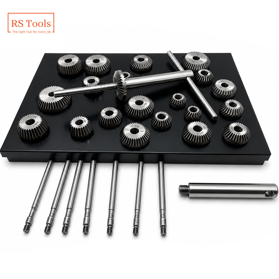 New Valve Seat & Face Cutter Set 21 Pcs Set For Vintage Cars & Bikes USA RSTOOLS