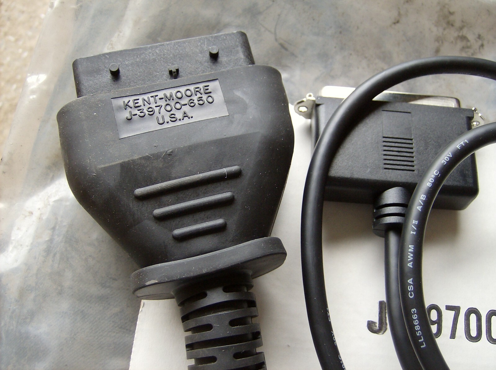 KENT MOORE J39700-650 J39700-651 BREAKOUT BOX OVERLAY AND ADAPTER