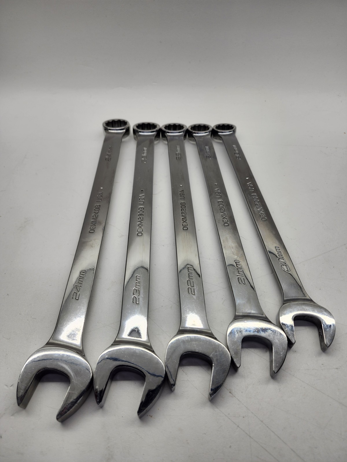 Snap On Metric 5 Pc Flank Drive Wrench Set 20mm-24mm
