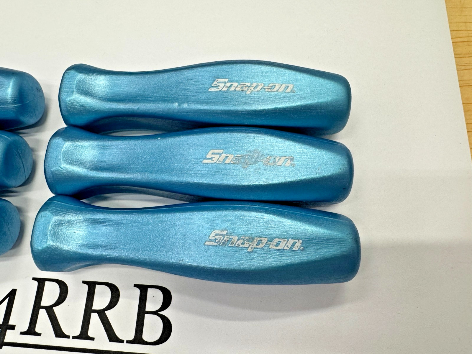 Snap-on Tools PEARL BLUE 3/8″ Drive Replacement Ratchet Hard Grip 6PC Lot Dinged