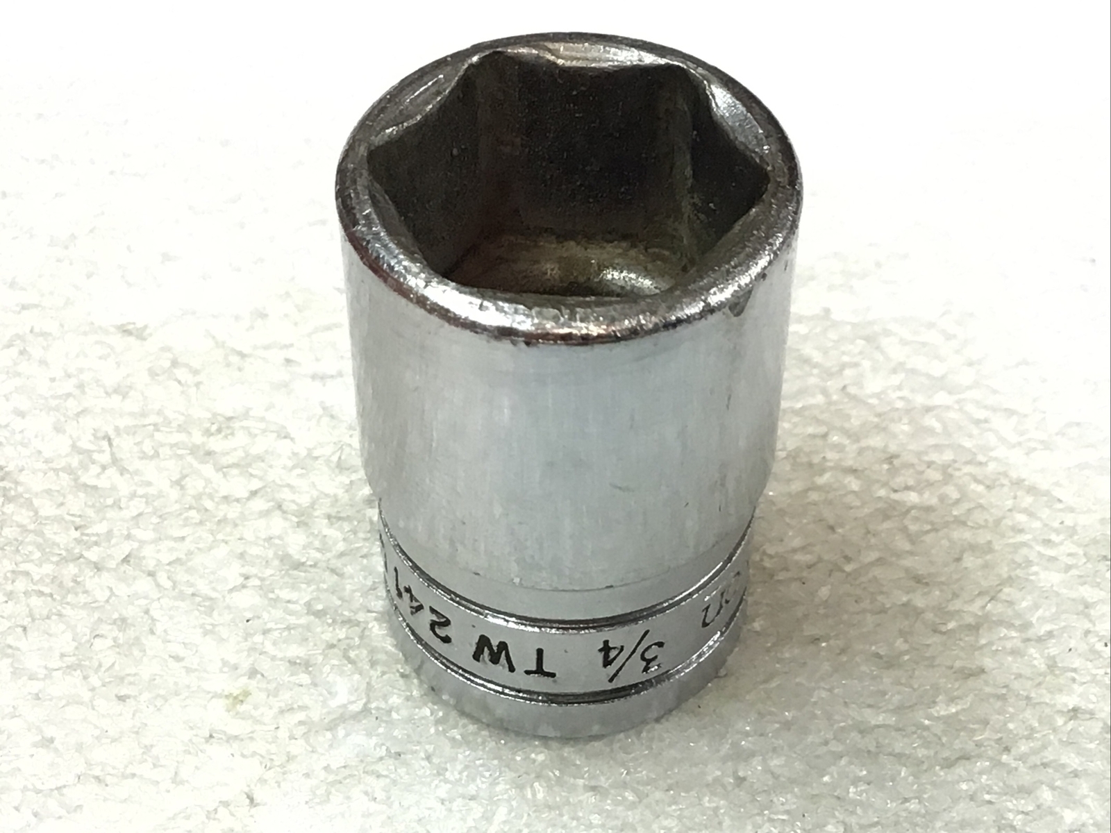 Snap On#TW241 – 3/4”, SAE, 1/2″ Dr., Chrome, Shallow, 6 Pt., Socket-USA-NICE-