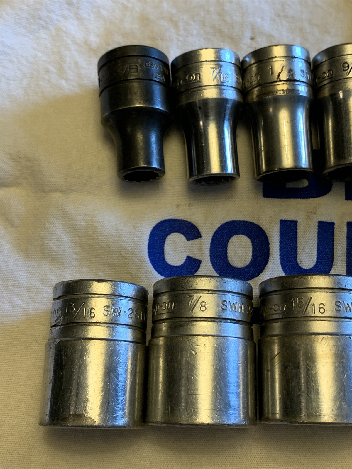 Snap-on 1/2″ Drive 13pc 12pt SAE Flank Drive® Shallow Socket Set (3/8-1-1/8″)