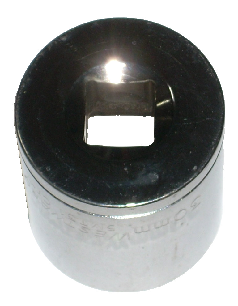 Westward 30 mm Socket 12 pt, 1/2 in Drive, Chrome Vandium Coated – 2pk