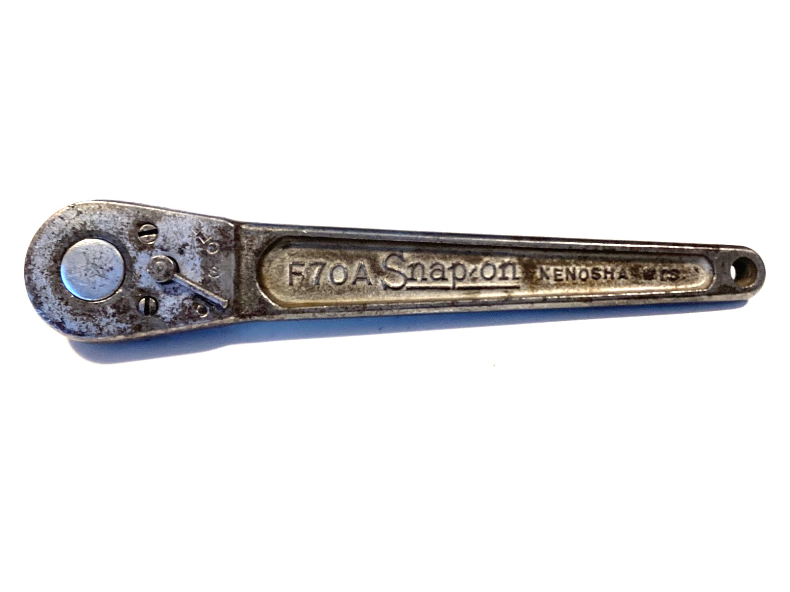 Snap On Tools USA Vintage 3/8” Drive Ratchet With RARE Needle Shift Lever F70A