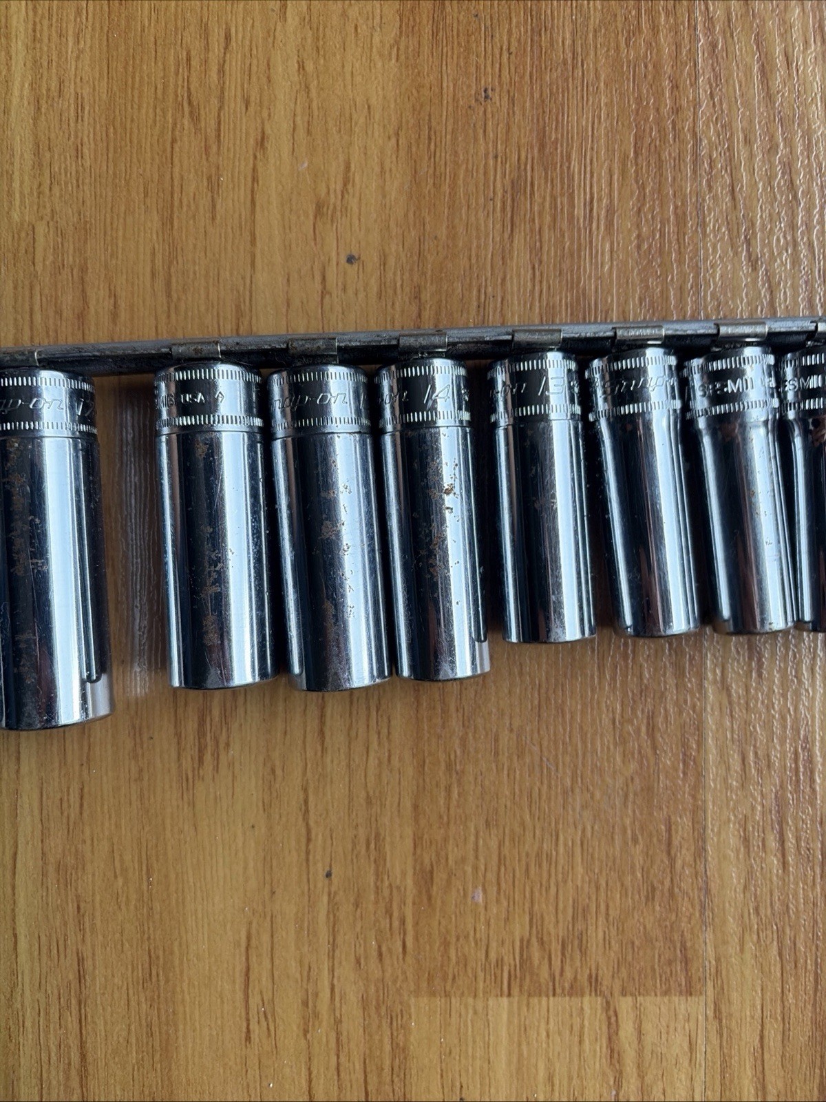 Snap-on 3/8″ Drive Deep Metric 6pt 9-19mm 11 pc Socket Set Mechanic Used Clean