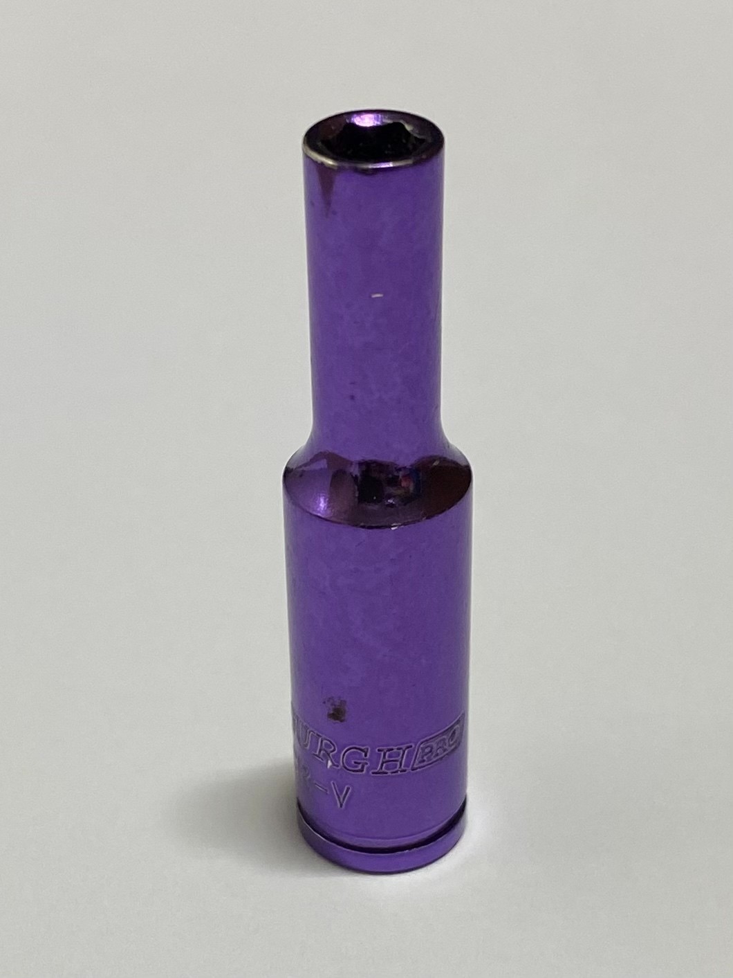 Pittsburgh Pro Purple 5mm 1/4″ Drive 6 Point Metric Deep Socket 2 inches Long