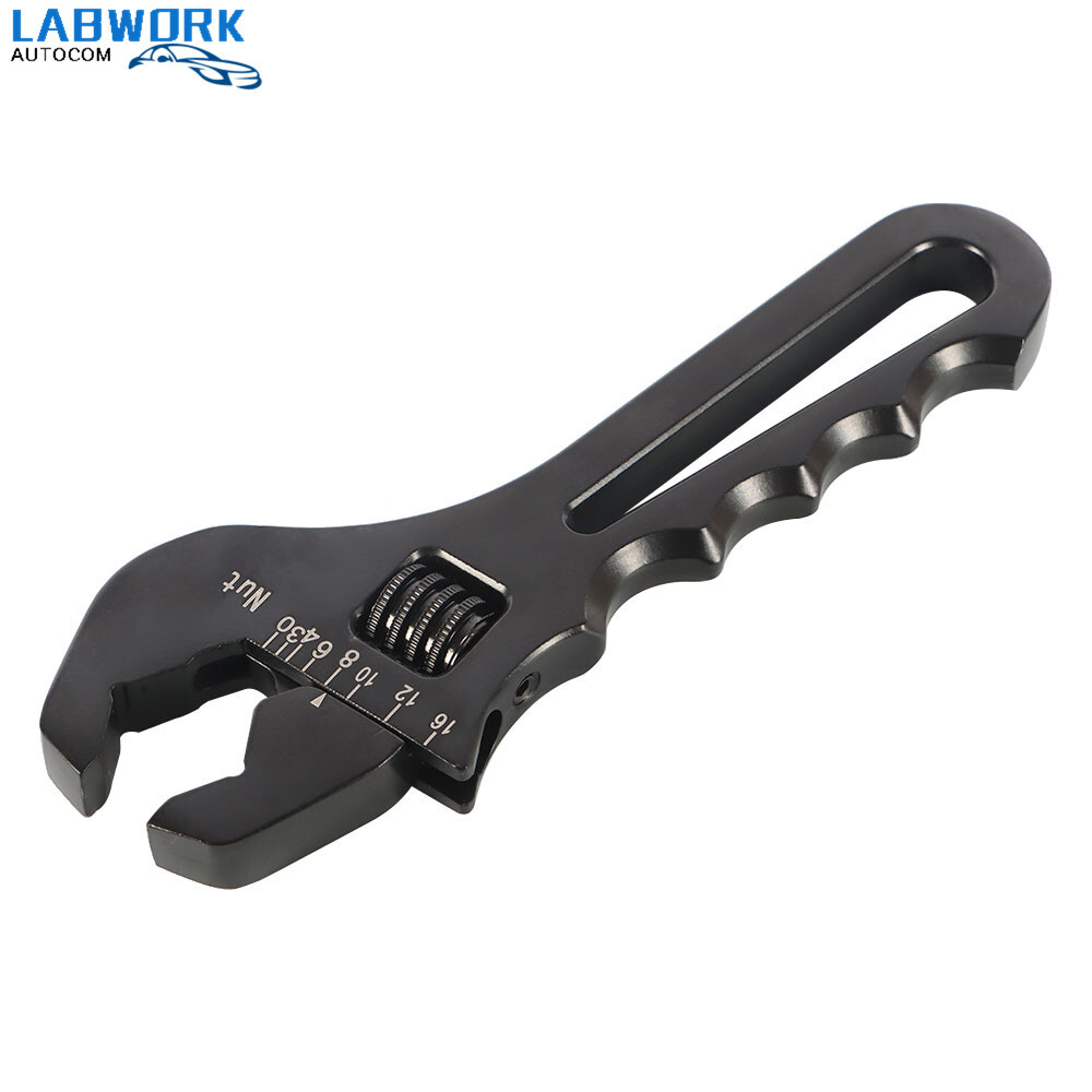 For Hose End Fitting 3AN-16AN Black Adjustable Wrench Aluminum Tool Spanner