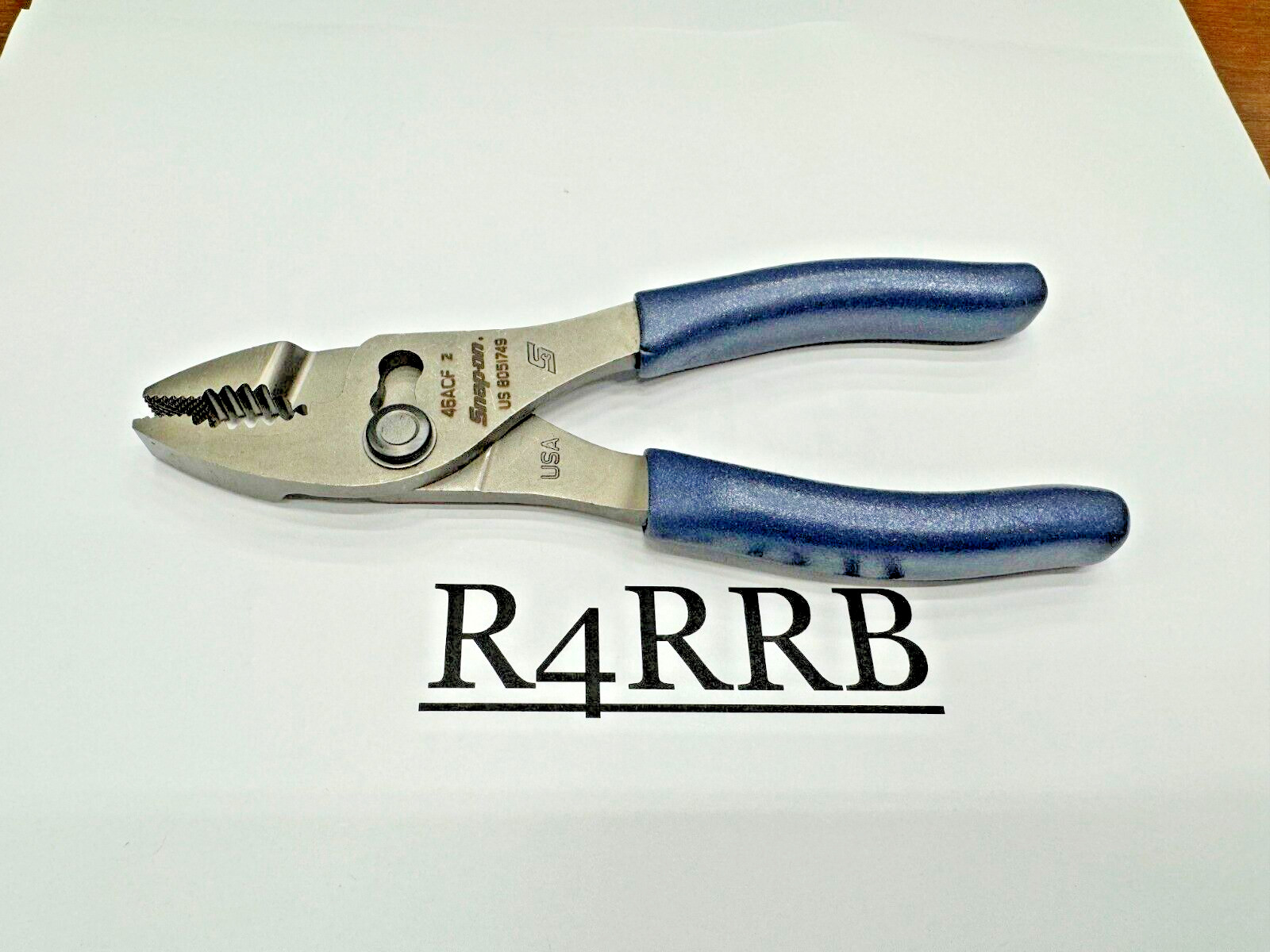 Snap-on Tools USA NEW POWER BLUE 6″ Soft Grip Combo Slip-Joint Pliers 46ACFMB