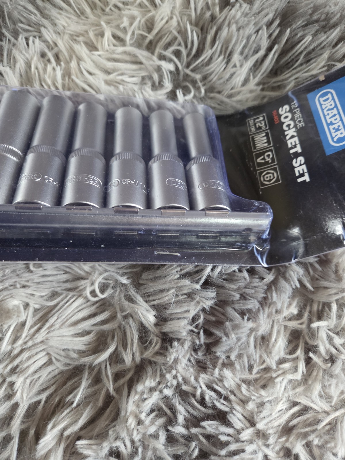 Draper 12 Piece Socket Set 1/2″ SQ DR 10 11 12 13 14 15 16 17 18 19 22 24mm