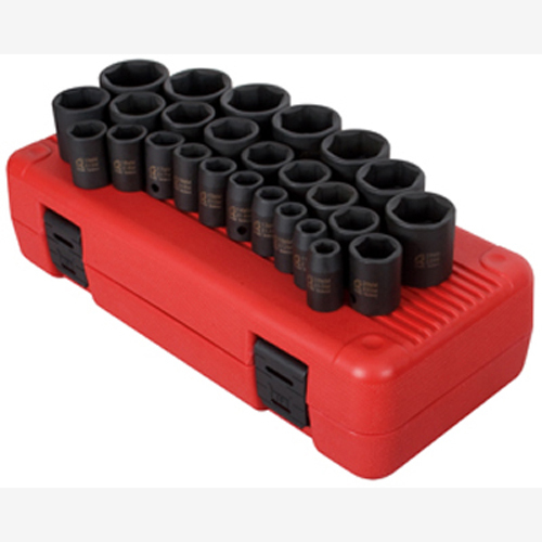 Sunex 2645 1/2Â” Dr. 26 Pc. Metric Impact Socket Set