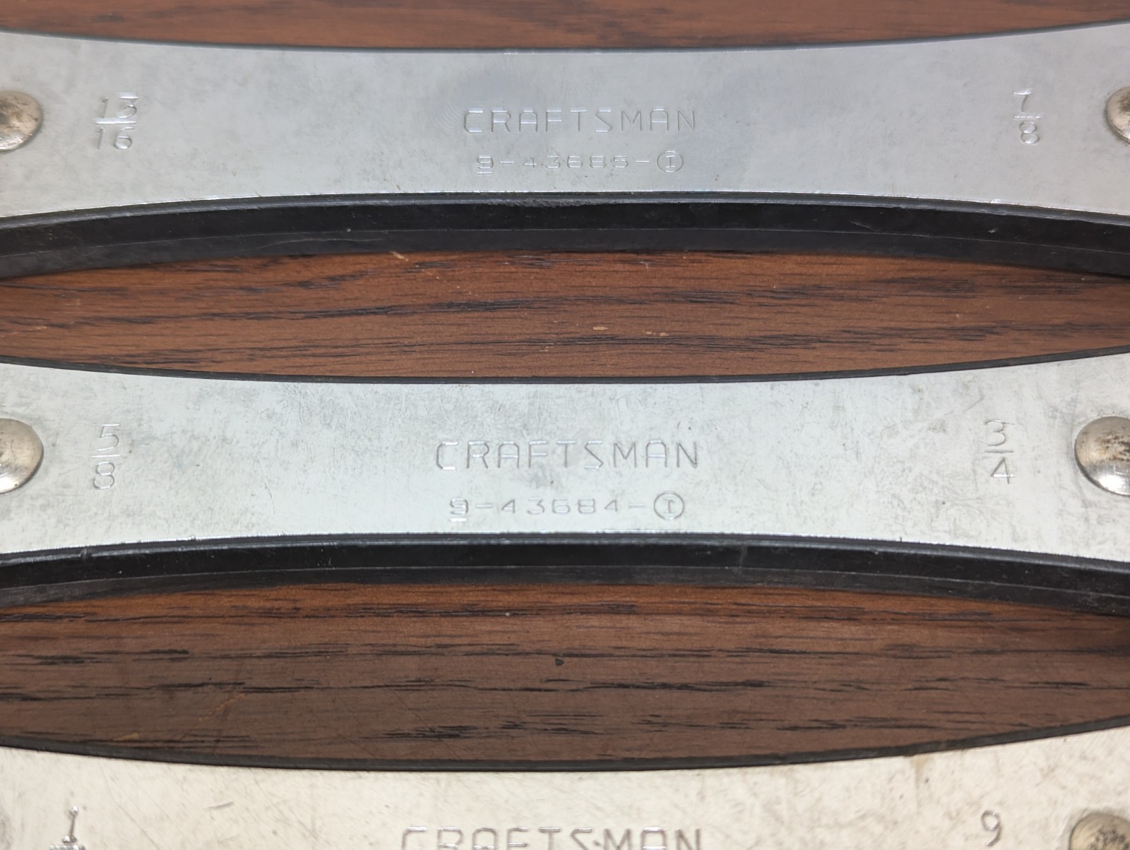 Vintage Craftsman 5pc SAE Box End Ratcheting Wrench Set Sears Made in USA