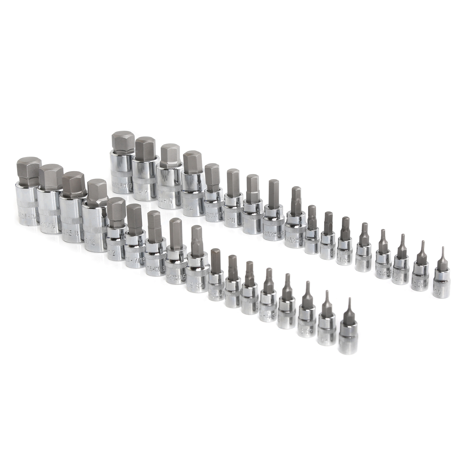 Master Hex Bit Set | 34pc SAE & Metric Socket Set Standard Allen 1/4″ 3/8″ 1/2″