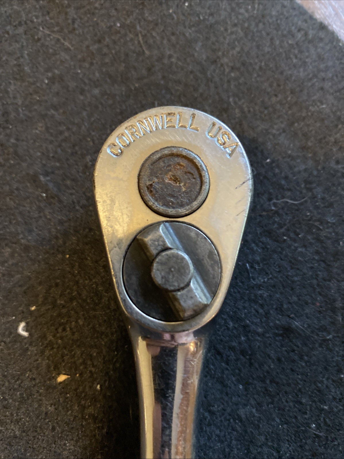 Cornwell USA 3/8” Drive Standard Handle Chrome Ratchet 7” Long USA MADE Vintage