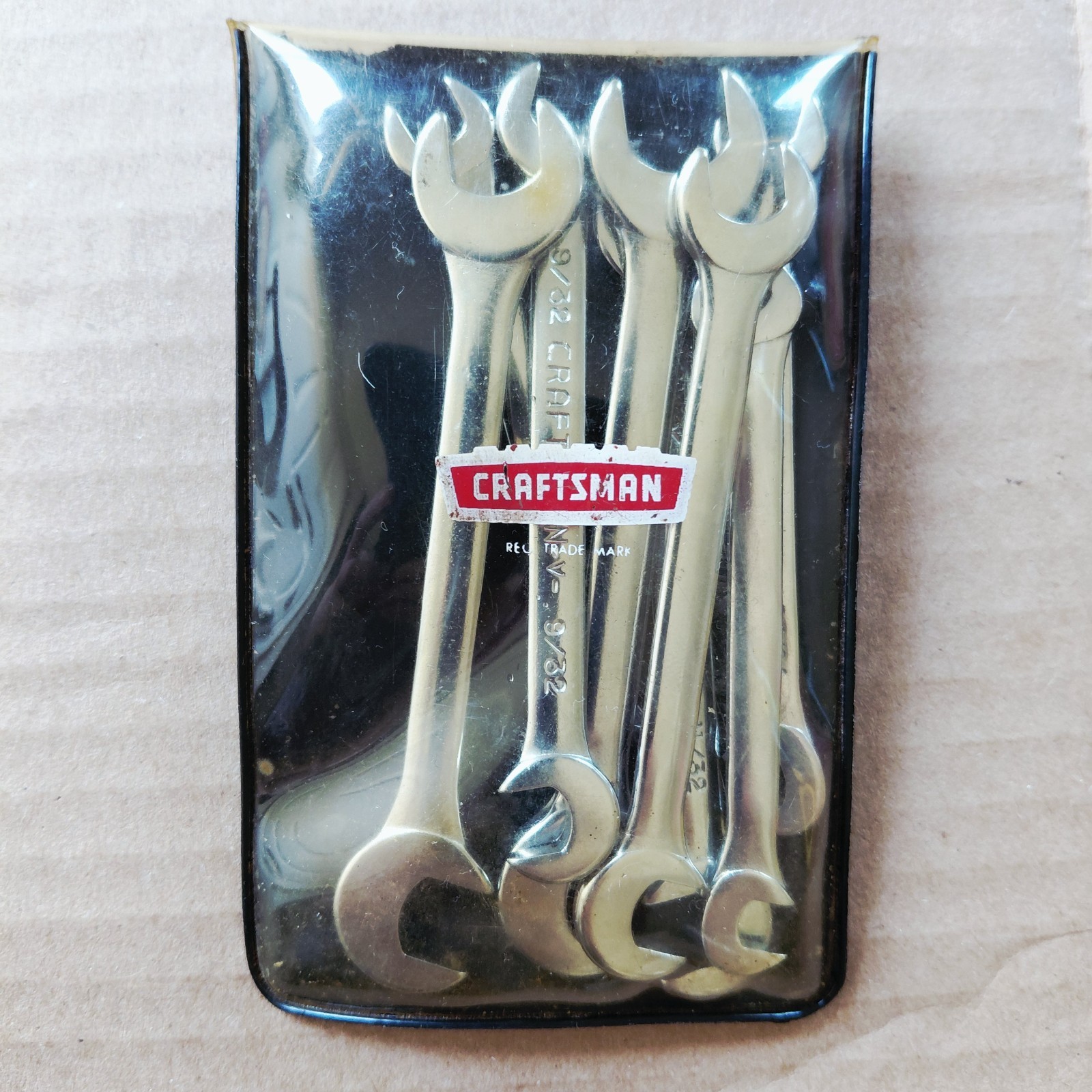 8pc.CRAFTSMAN 4306 SAE -V- OPEN END Ignition Wrench Set USA Vintage