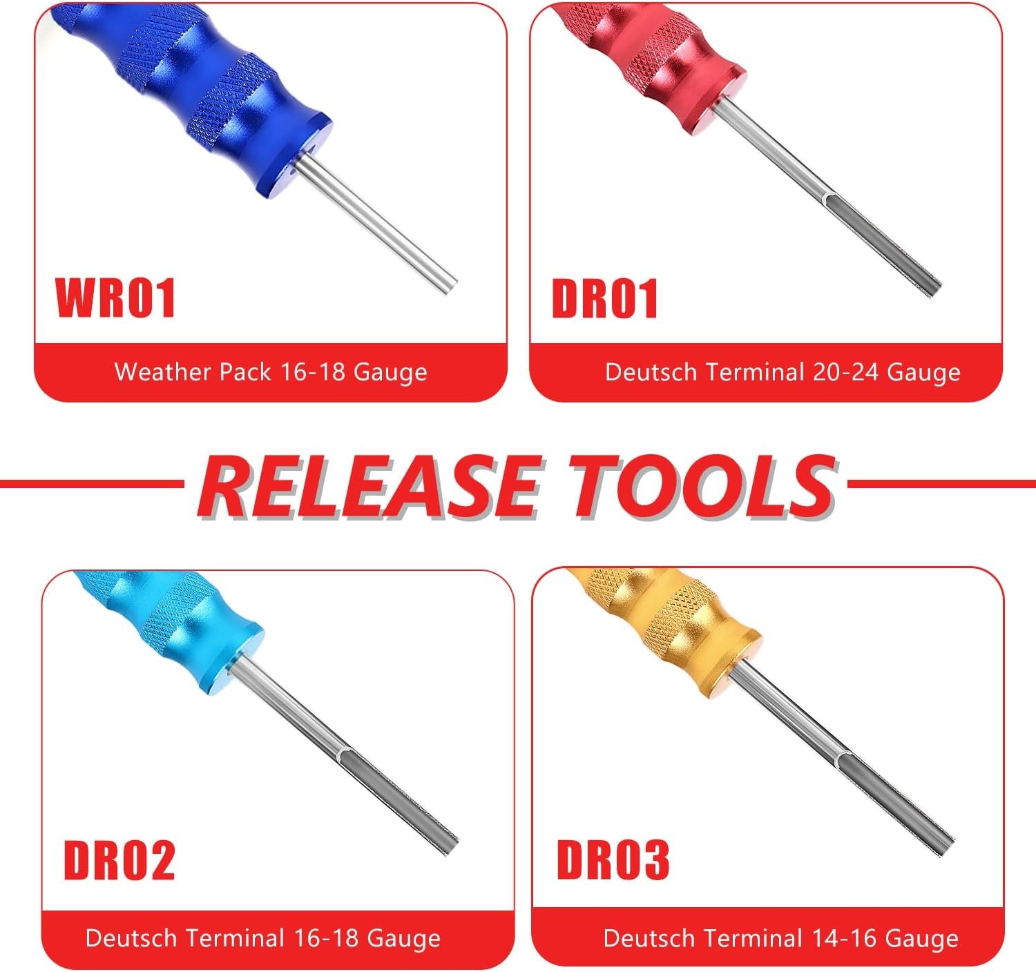 Newdeli Deutsch Crimp Tool Kit 8Pcs Connector Molex Black