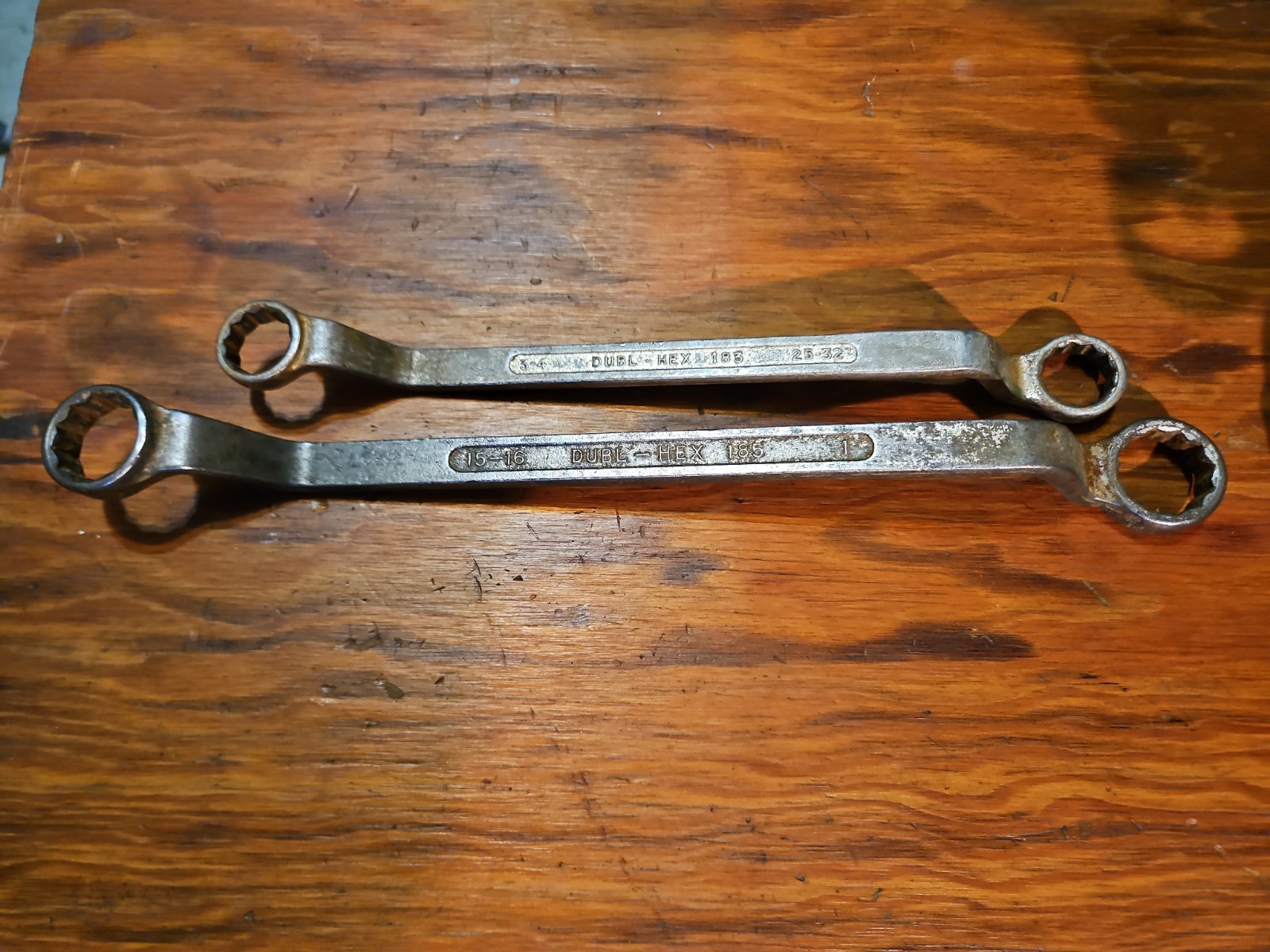 Dubl-Hex Wrench Set 183 185 Gray Canada Alloy Steel 3/4 25-32 15/16 1 Vintage