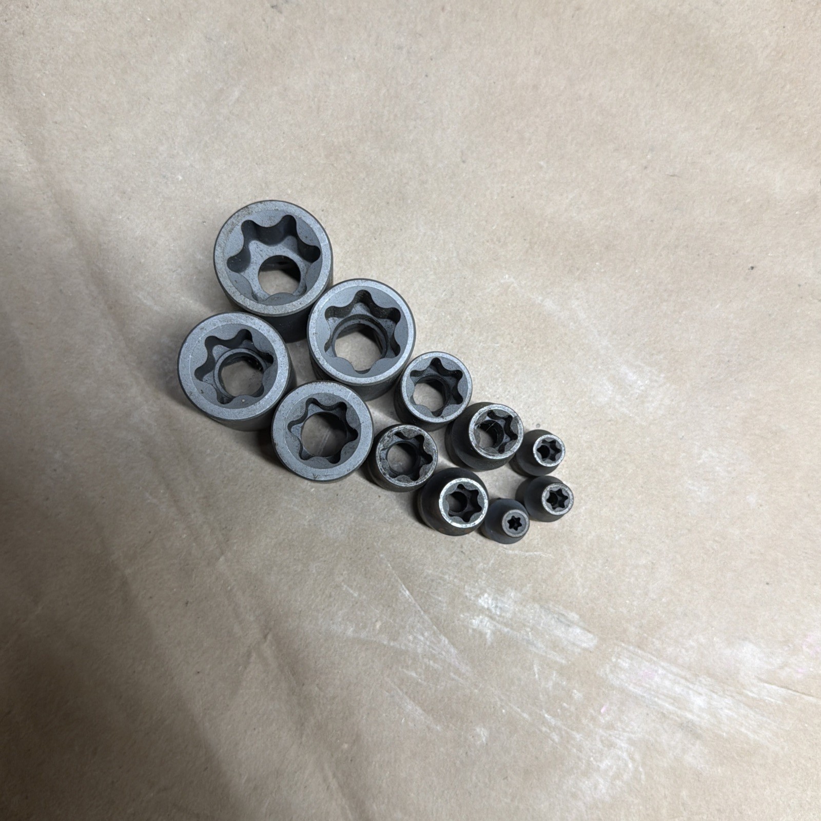 OTC External Torx Bit Sockets Lot of 11 (24,22,20,18,16,14,12,10,7,6,4) Used