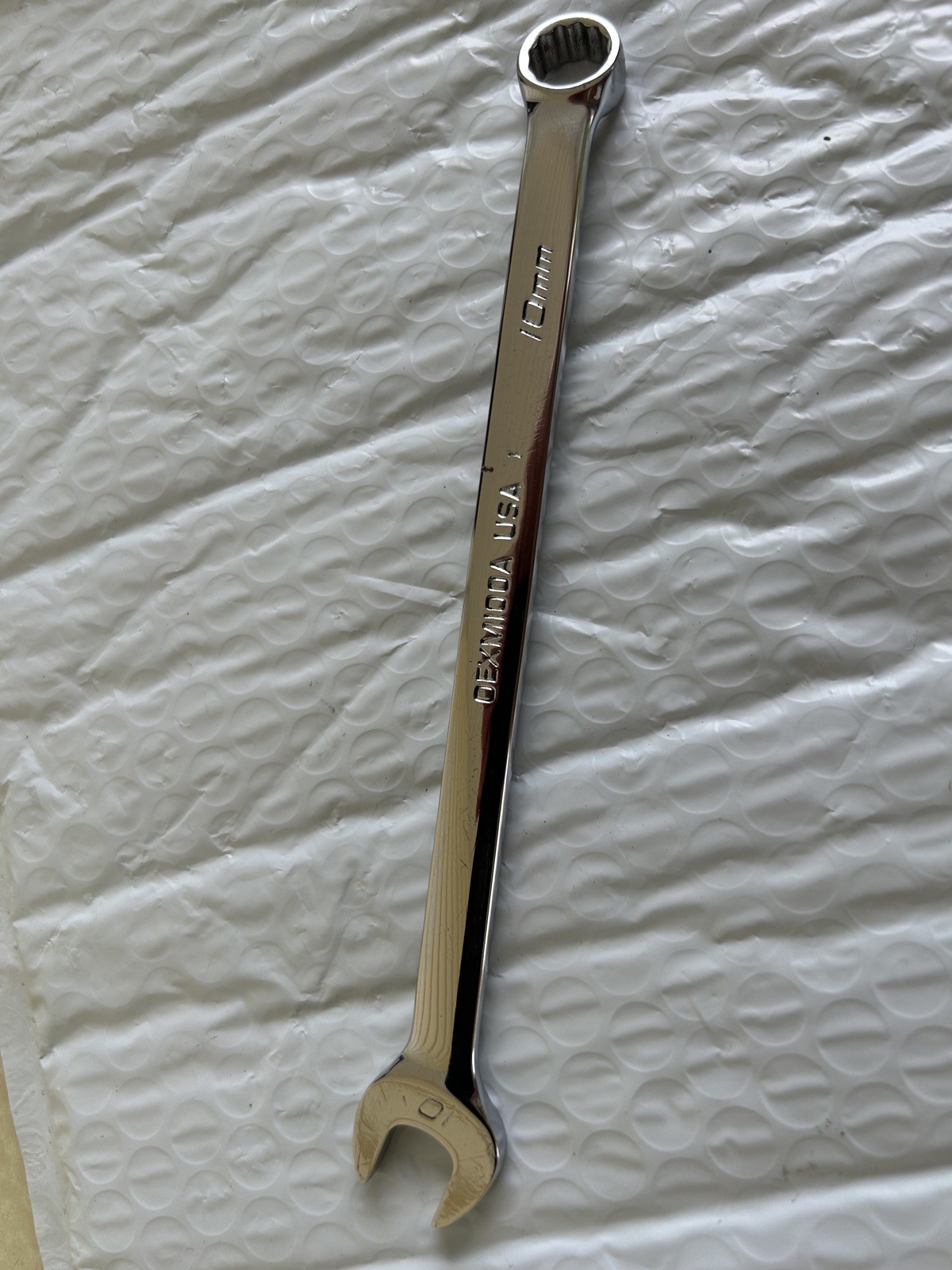 Snap On USA 10 mm VINTAGE 12 pt LONG combination wrench. OEXM100A