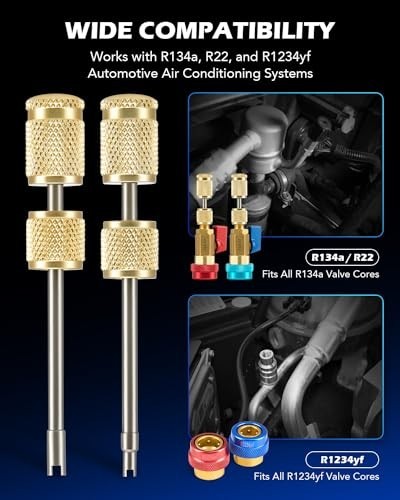 AC Valve Core Removal Tool Kit for R134a R1234yf R22 – Automotive A/C Installer