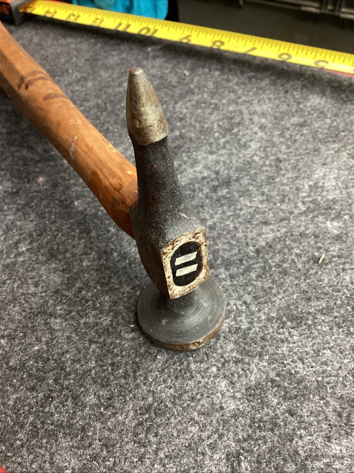 Vintage Snap On Tools BF6118 Auto Body Wood Handle Short Pick Hammer