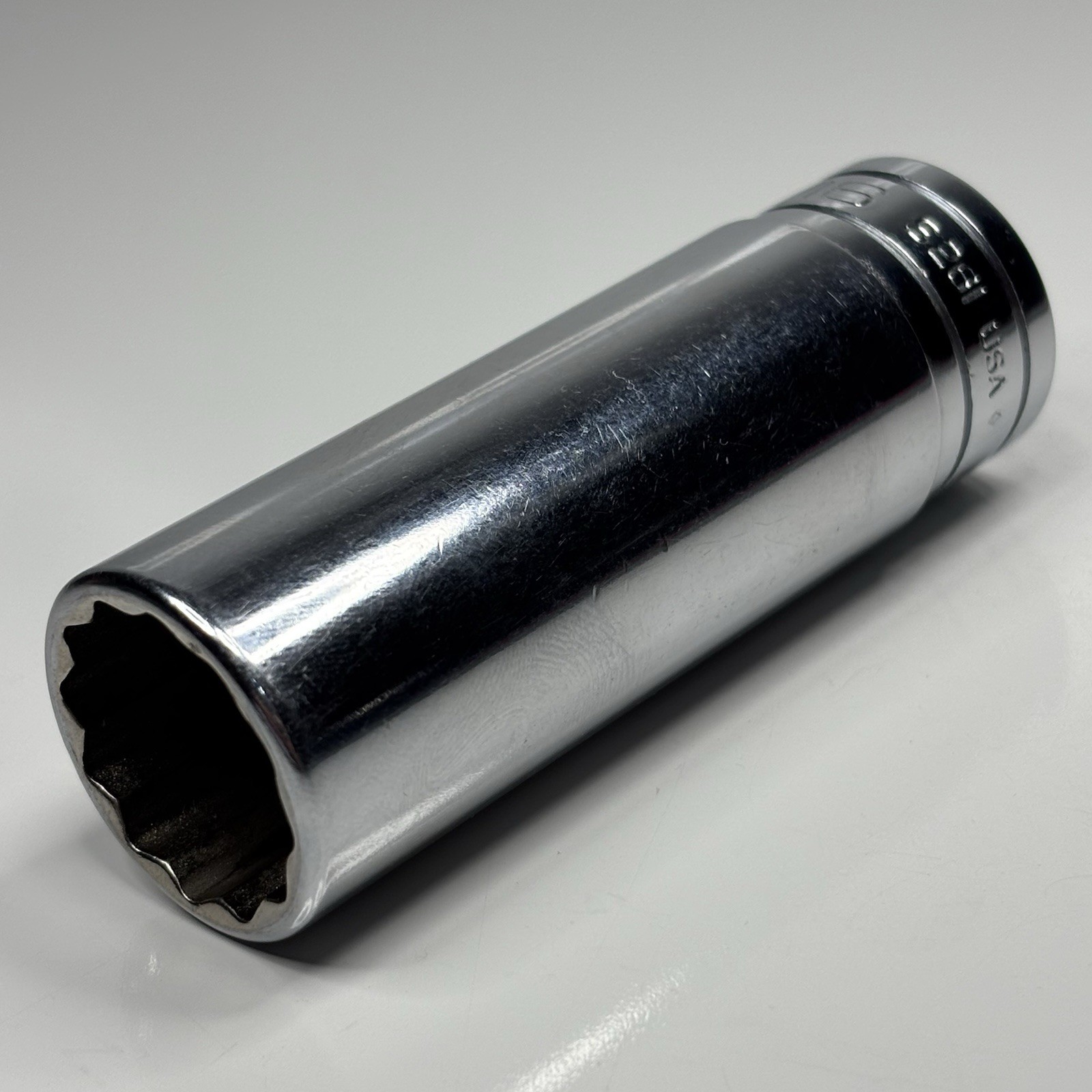 Snap On Tool S261 1/2 Dr 12Pt SAE 13/16 Flank Dr Deep Chrome Socket USA 1988