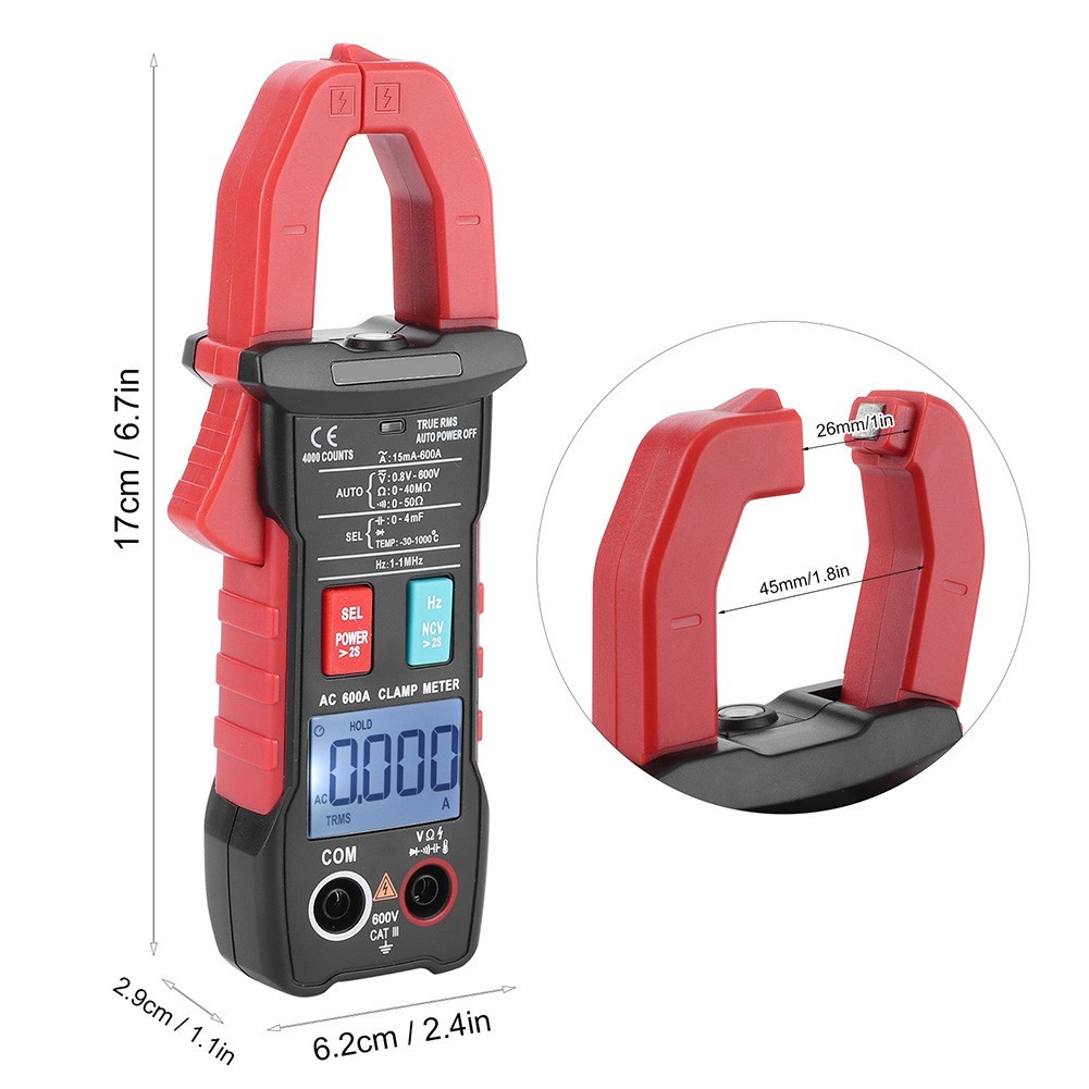 ZT QB3 ZT QB4 clamp multimeter 4000 count display AC DC voltage measurement