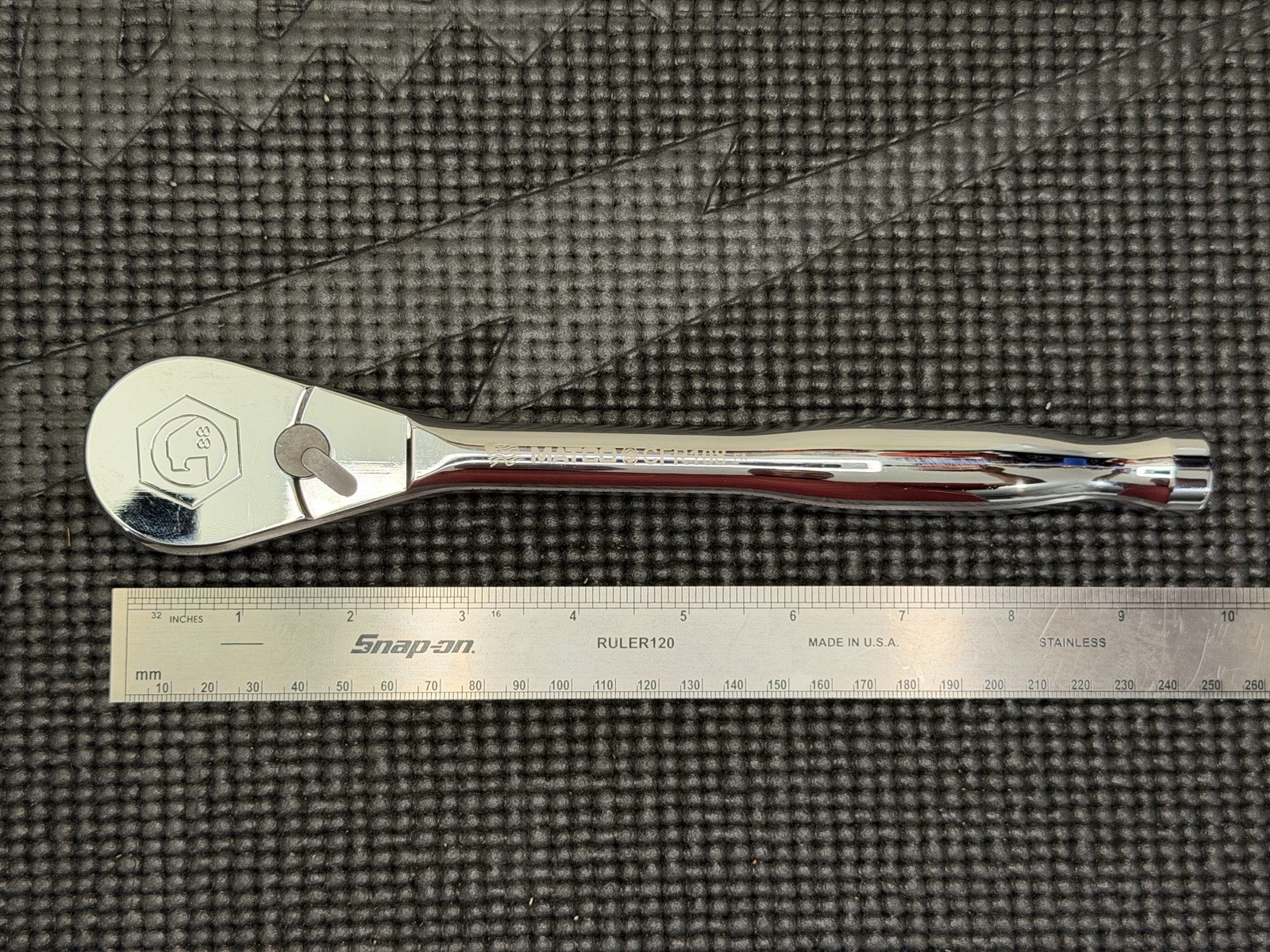 MINT Matco 1/2” Drive Ratchet 88 Tooth 10” Long Chrome Handle USA🇺🇸 – CFR108