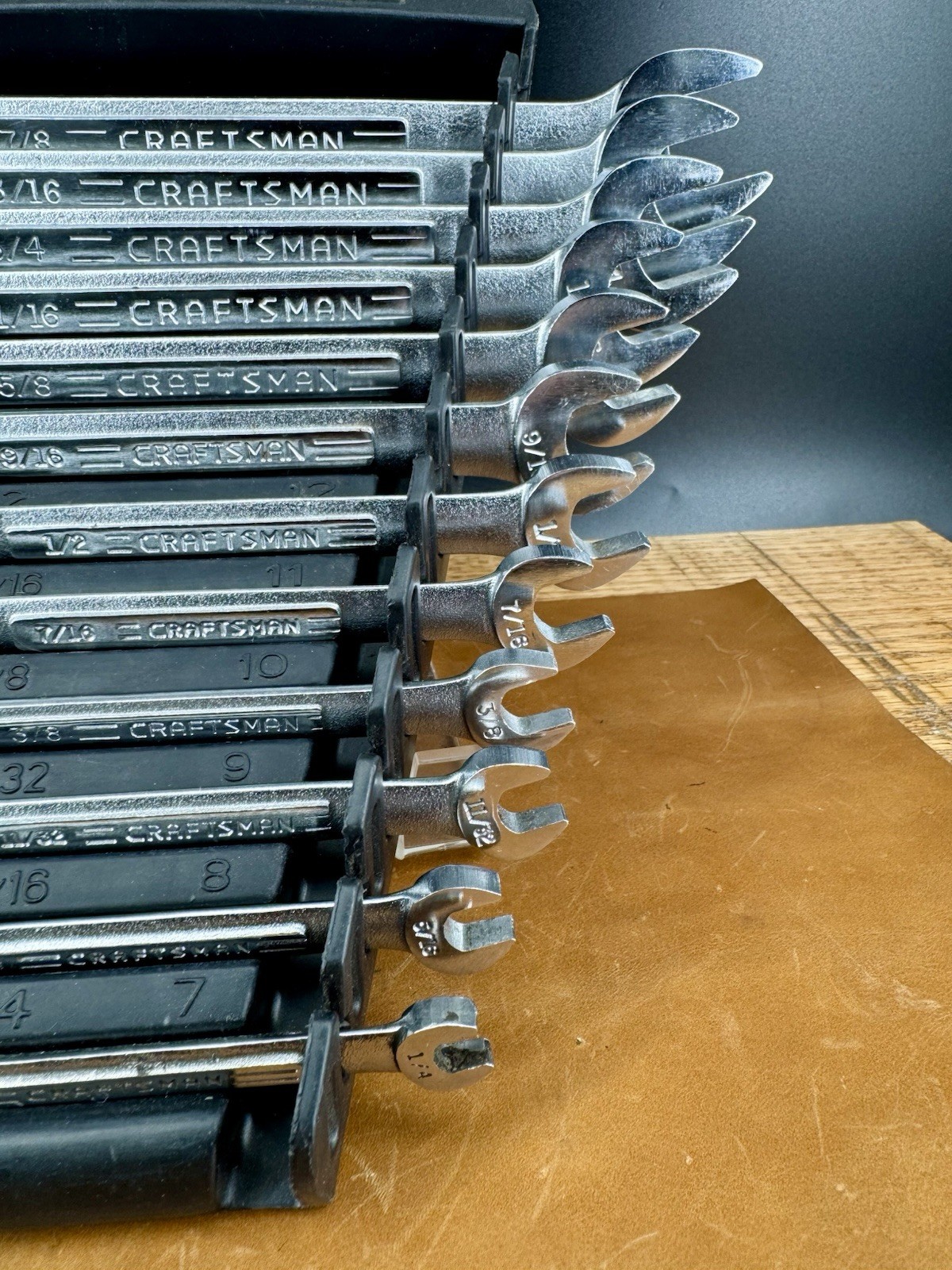 Vintage Craftsman 12 piece SAE Wrench Set =VV=series In Holder, USA, Excellent!